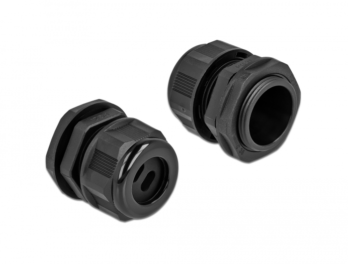 Delock Kabelverschraubung - Schwarz (Packung