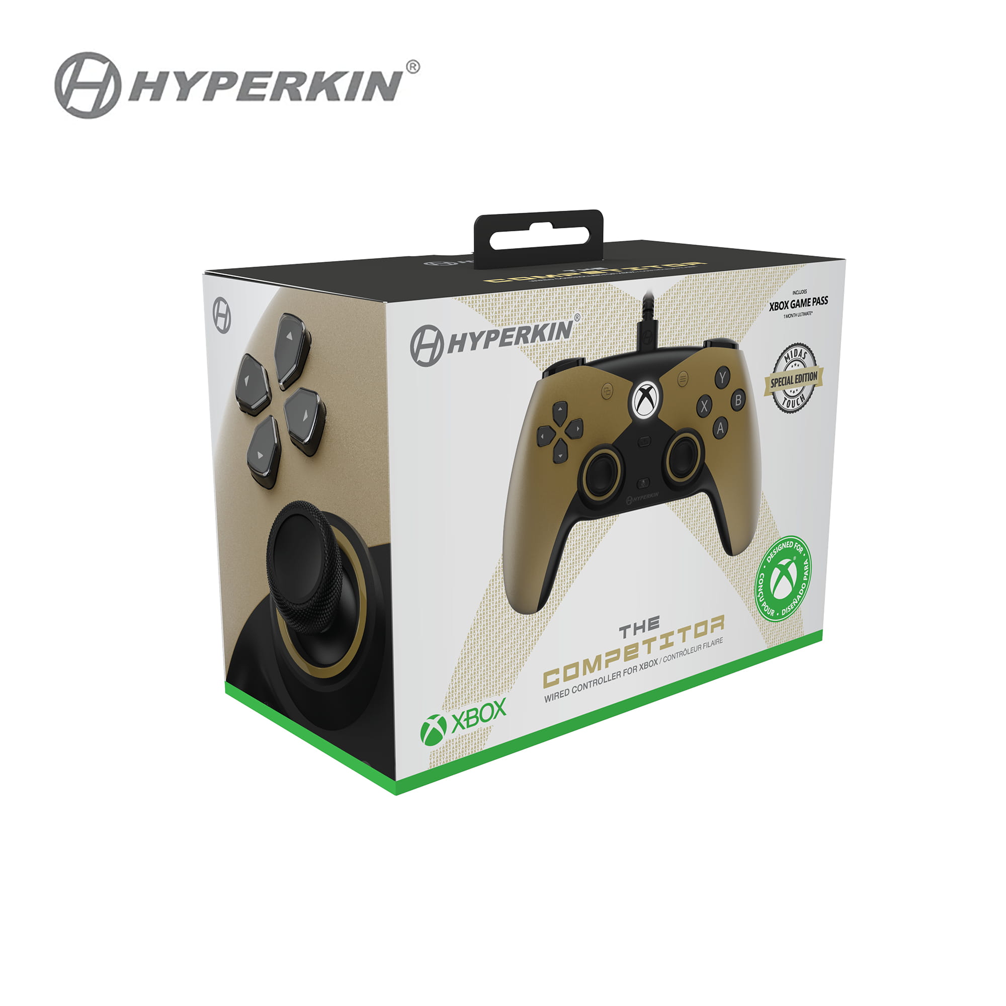 Hyperkin The Competitor, Gamepad, Xbox Series X, Xbox Series S, Xbox One, PC, D-Pad, Schaltfläche Teilen, Home button, Analog / Digital, Kabelgebunden, USB