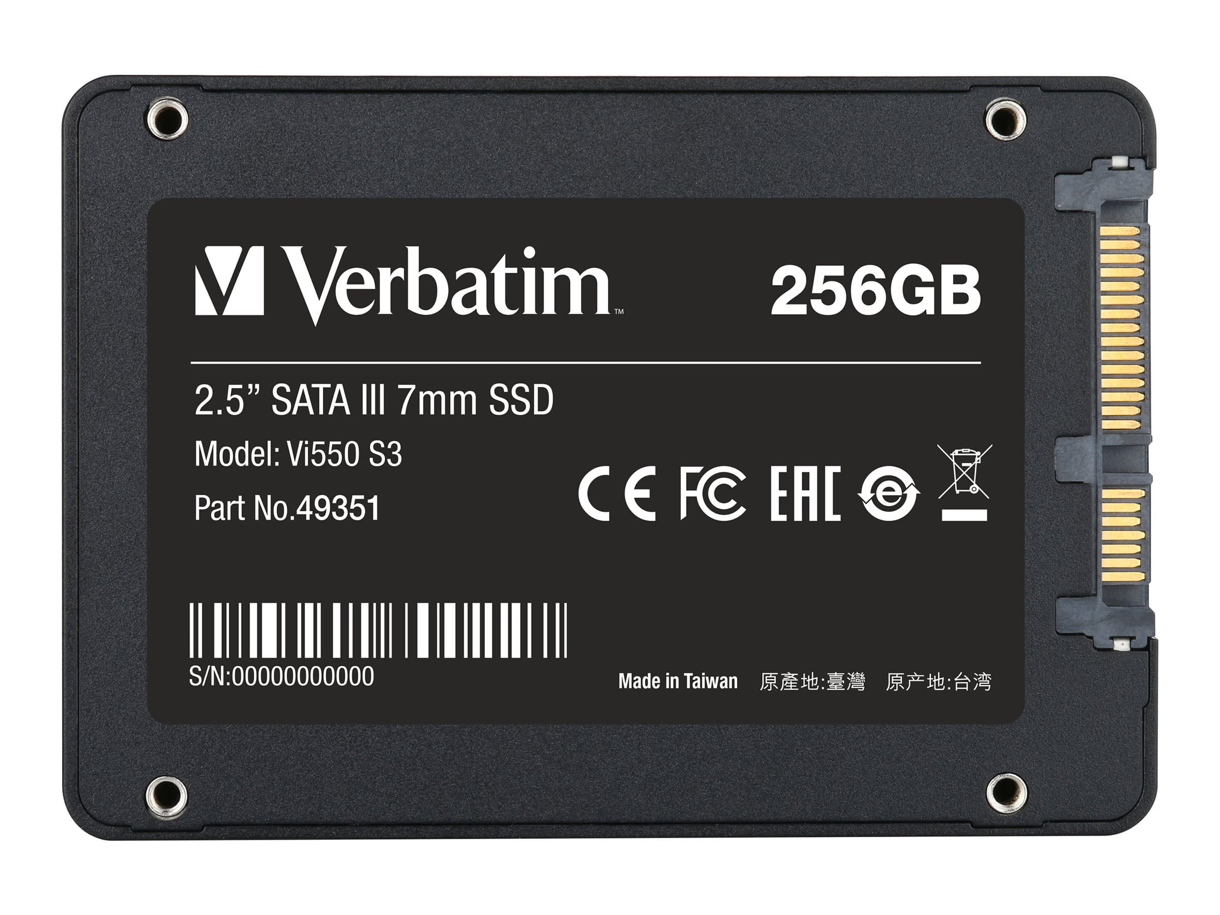 Verbatim Vi550 - SSD - 256 GB - intern - 2.5" (6.4 cm)