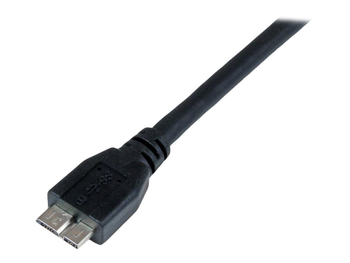 StarTech.com 1m zertifiziertes USB 3.0 SuperSpeed Kabel A auf Micro B - Schwarz - USB 3 Anschlusskabel - Stecker/Stecker - USB-Kabel - Micro-USB Typ B (M)