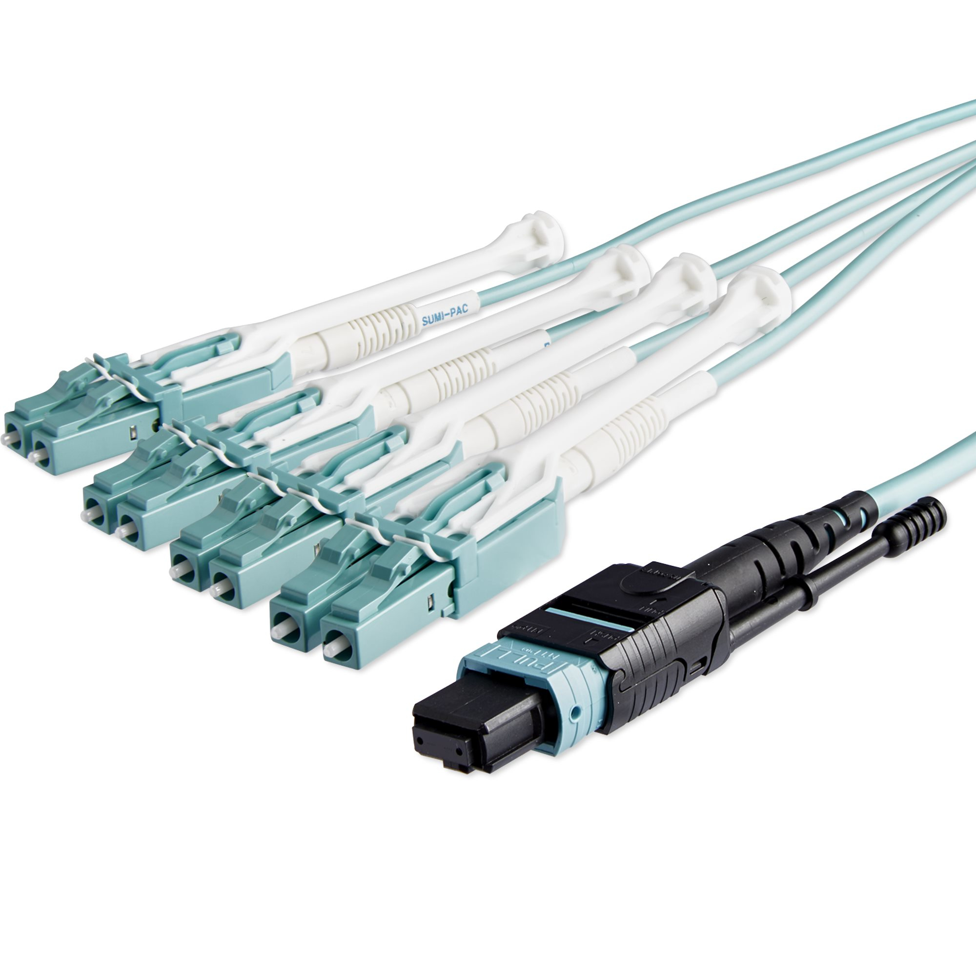 StarTech.com 10 m MPO/MTP auf LC Breakout Glasfaserkabel - Push/Pull-Tab - Kabelpeitsche - MTP/MPO-Multi-Modus (W)