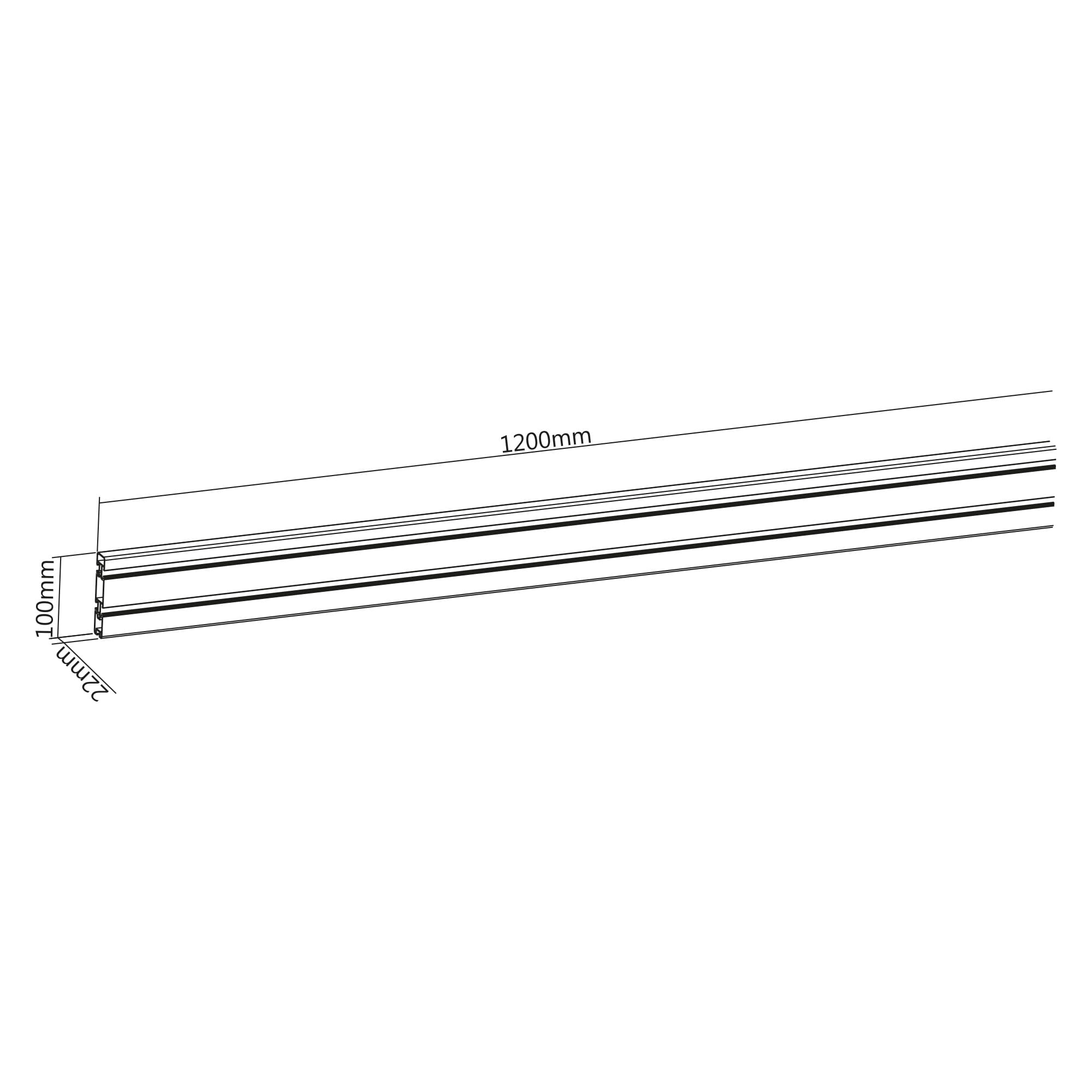 InLine Slatwall Panel Aluminium - für Wandhalterung - weiß - 1,2m