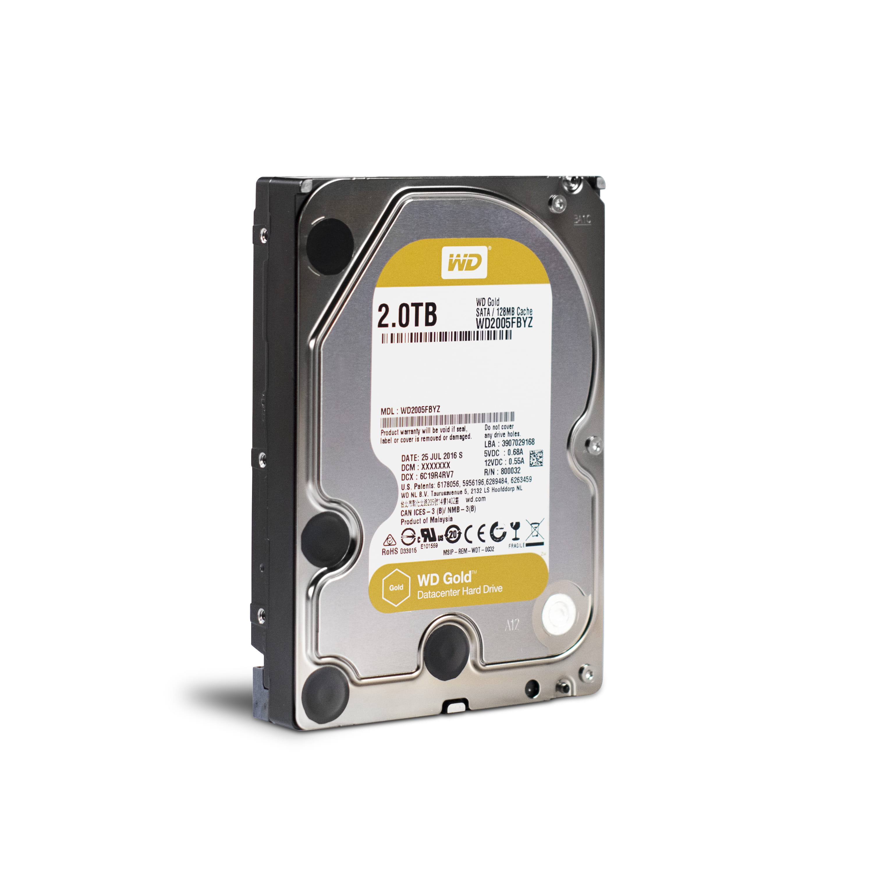 WD Gold Datacenter Hard Drive WD2005FBYZ - Festplatte - 2 TB - intern - 3.5" (8.9 cm)
