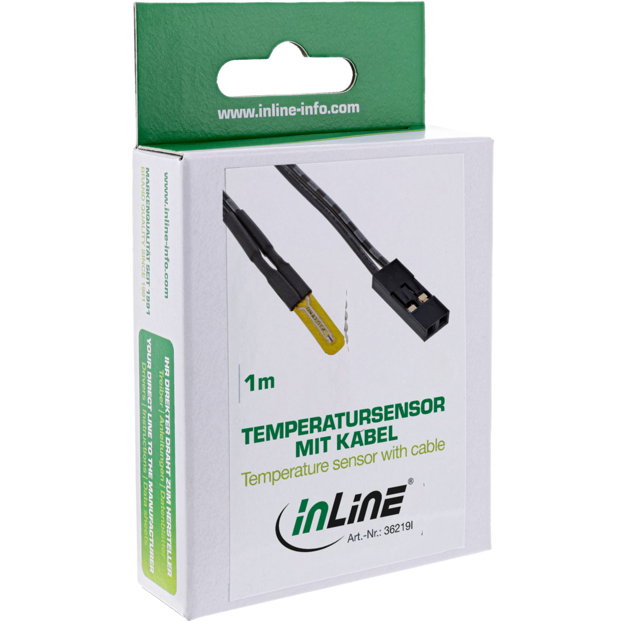 InLine Temperatursensor - mit Kabel - 1m