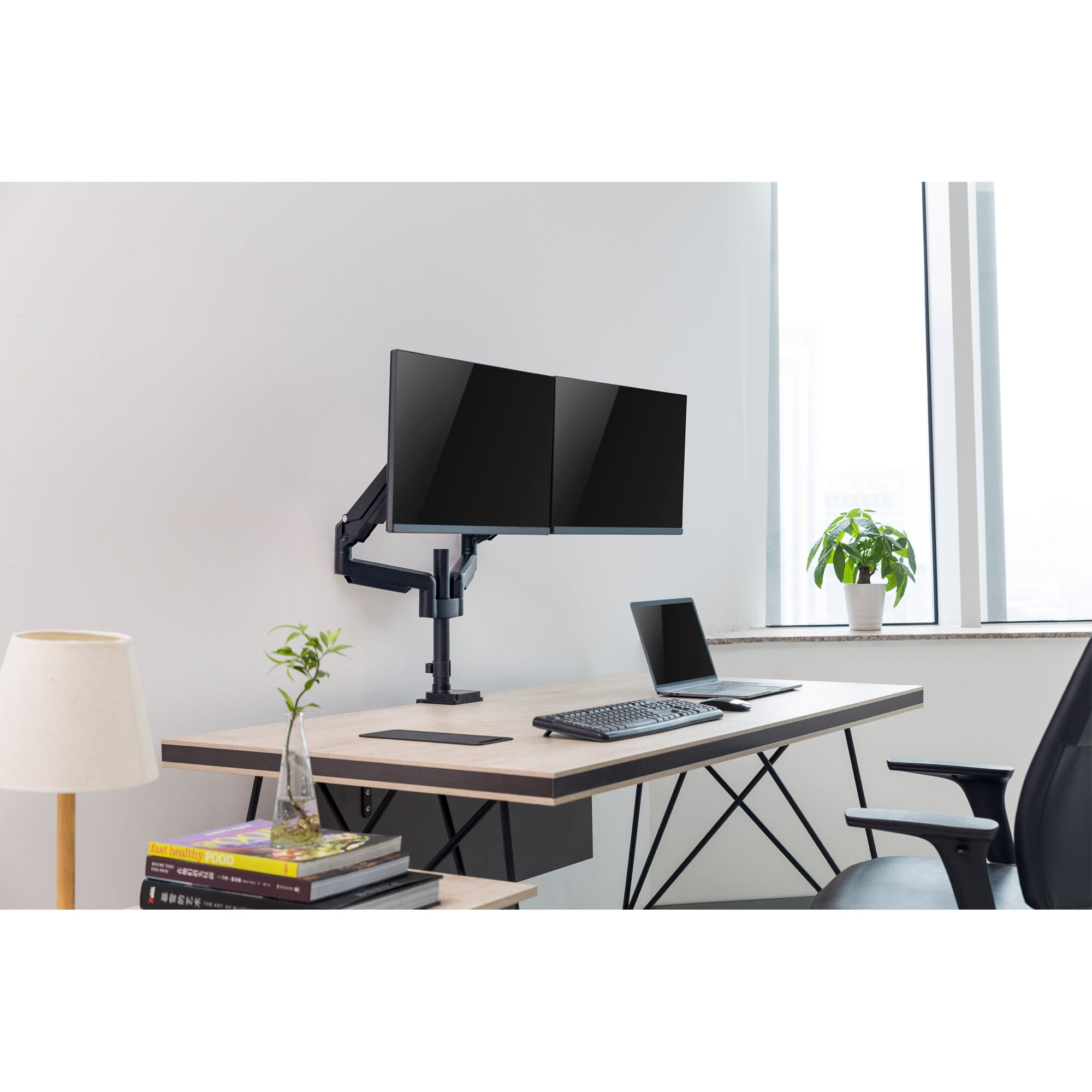 InLine Tischhalterung mit Lifter - für zwei Monitore bis 82cm (32") - 9kg