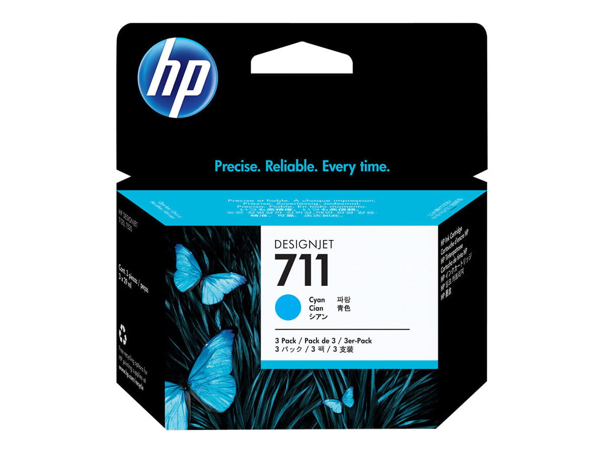HP 711 - 3er-Pack - 29 ml - Cyan - original - DesignJet