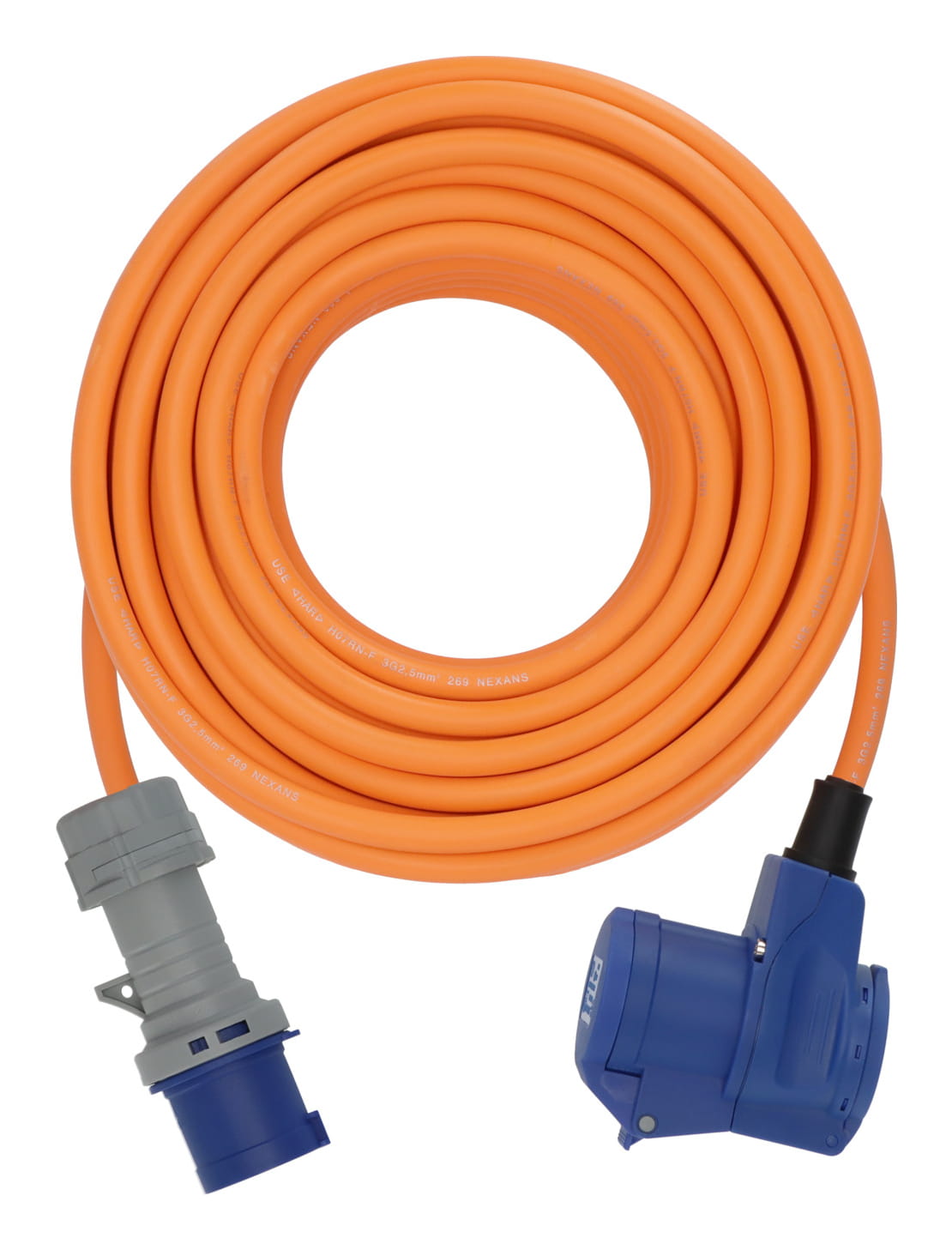 Brennenstuhl 1167650325, 25 m, Draußen, CEE, IP44, Ölbeständig, Orange