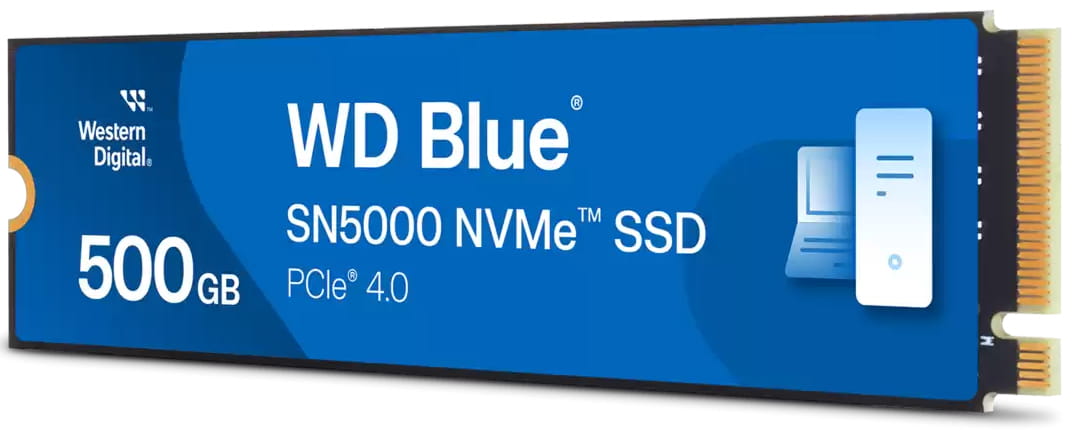 WD Blue SN5000 WDS500G4B0E-00CNZ0 - SSD - 500 GB - intern - M.2 2280 - PCIe 4.0 x4 (NVMe)