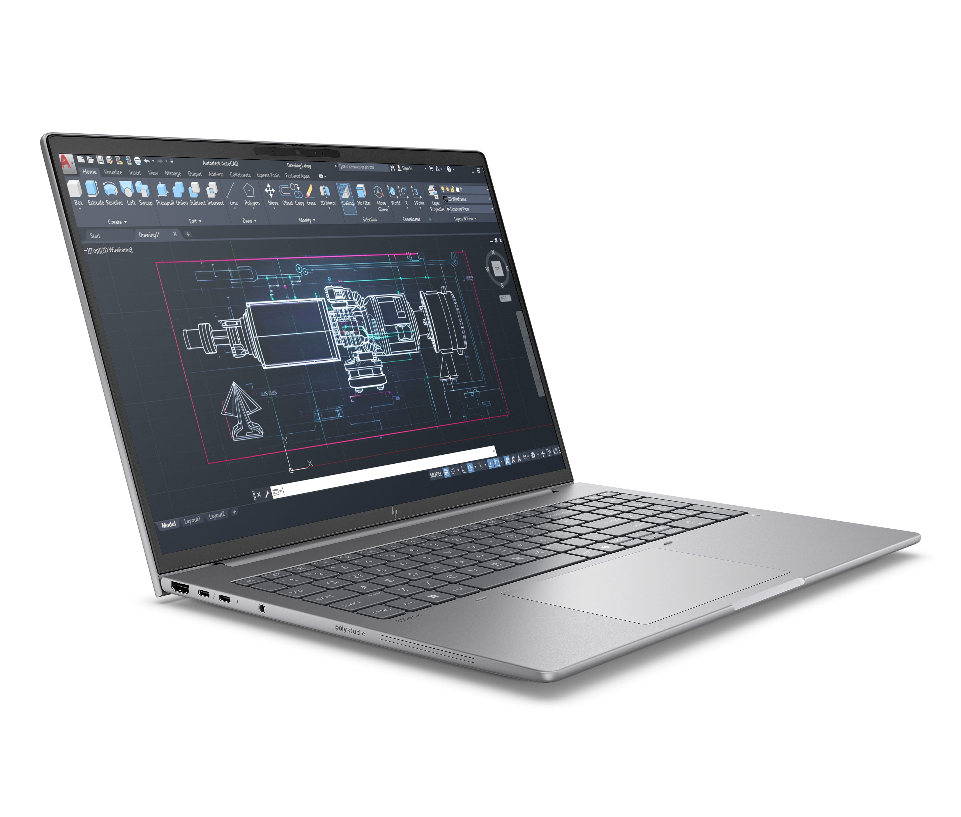 HP ZBook 8 G1i, Intel Core Ultra 7, 40,6 cm (16"), 3840 x 2400 Pixel, 64 GB, 2 TB, Windows 11 Pro