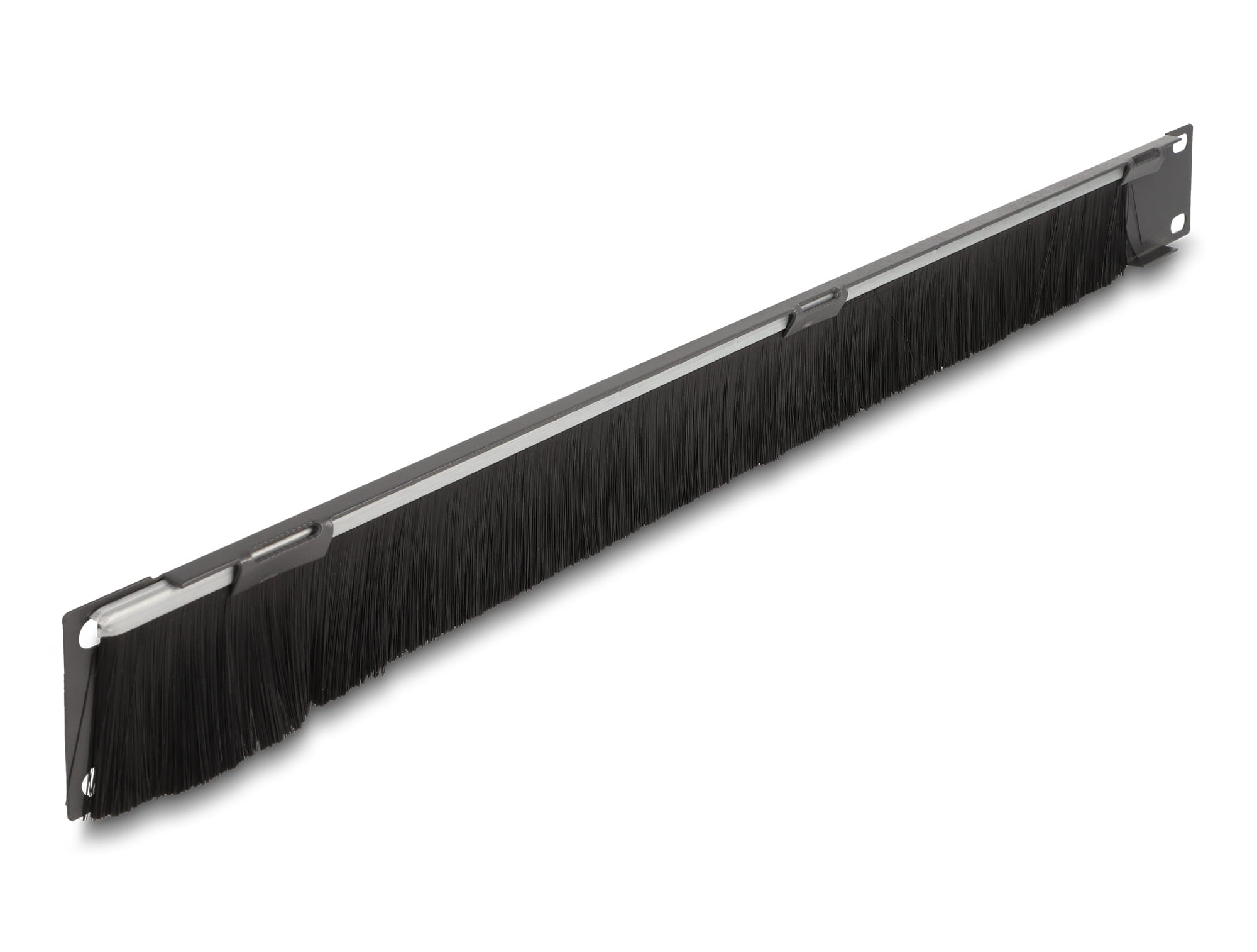 Delock Rack-Bürstenleiste - Unten offen - Dunkelgrau - 1U - 48.3 cm (19")