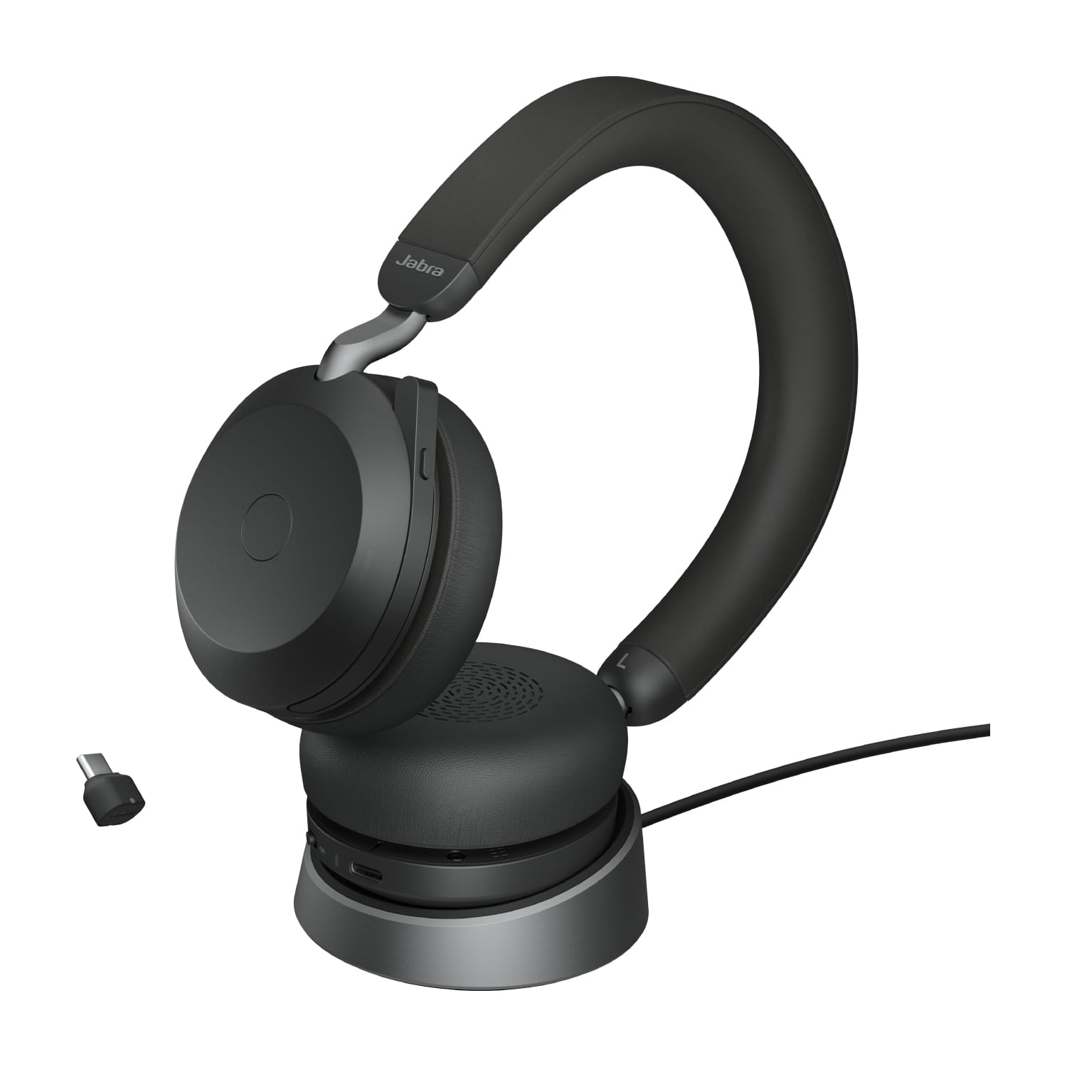 Jabra Evolve2 75 Link 380/390c UC Stereo black Ladestation
