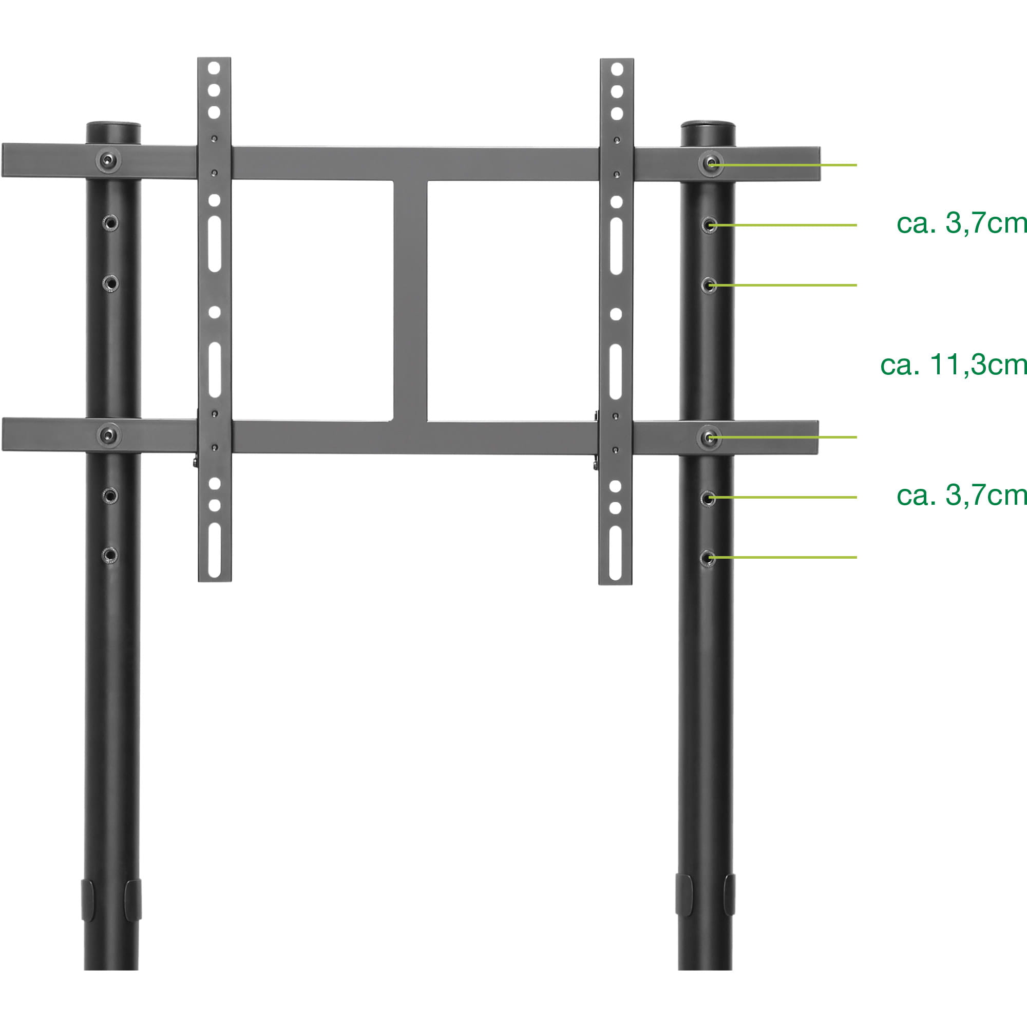 InLine TV-Wagen - für LED-TV 37"-80" (94-203cm) - max. 80kg