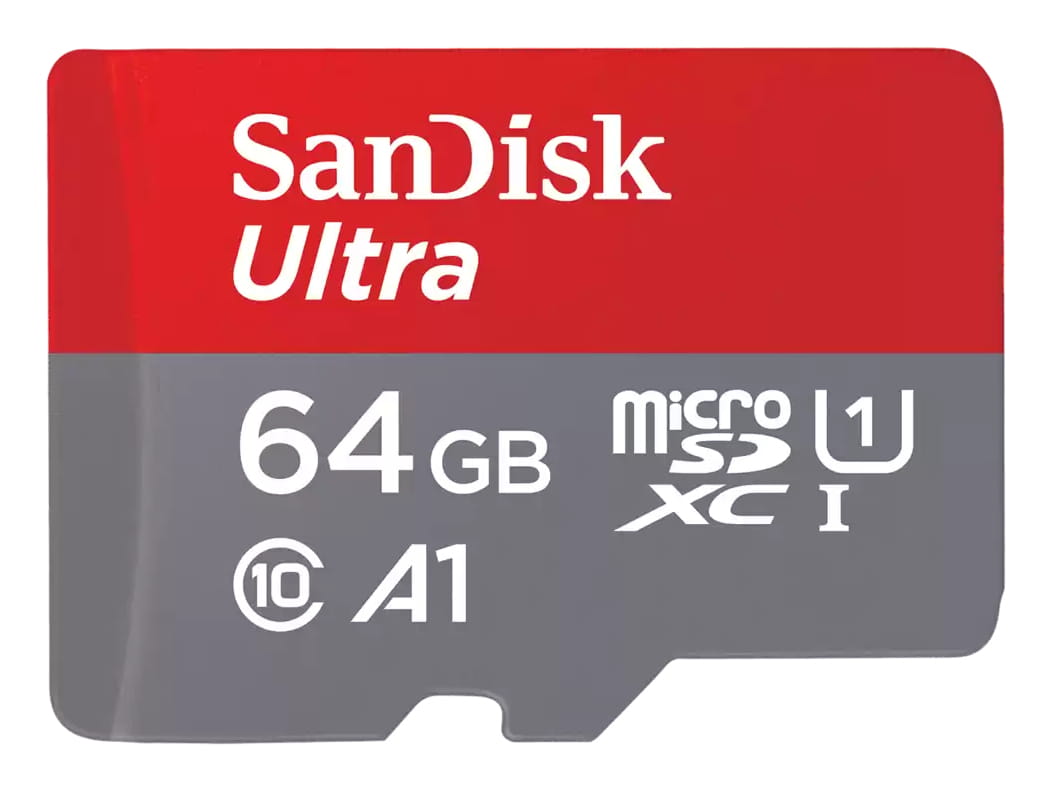 SanDisk SDSQUAB-064G-GN6MT, 64 GB, MicroSDXC, Klasse 10, 140 MB/s, Class 1 (U1), Grau, Rot