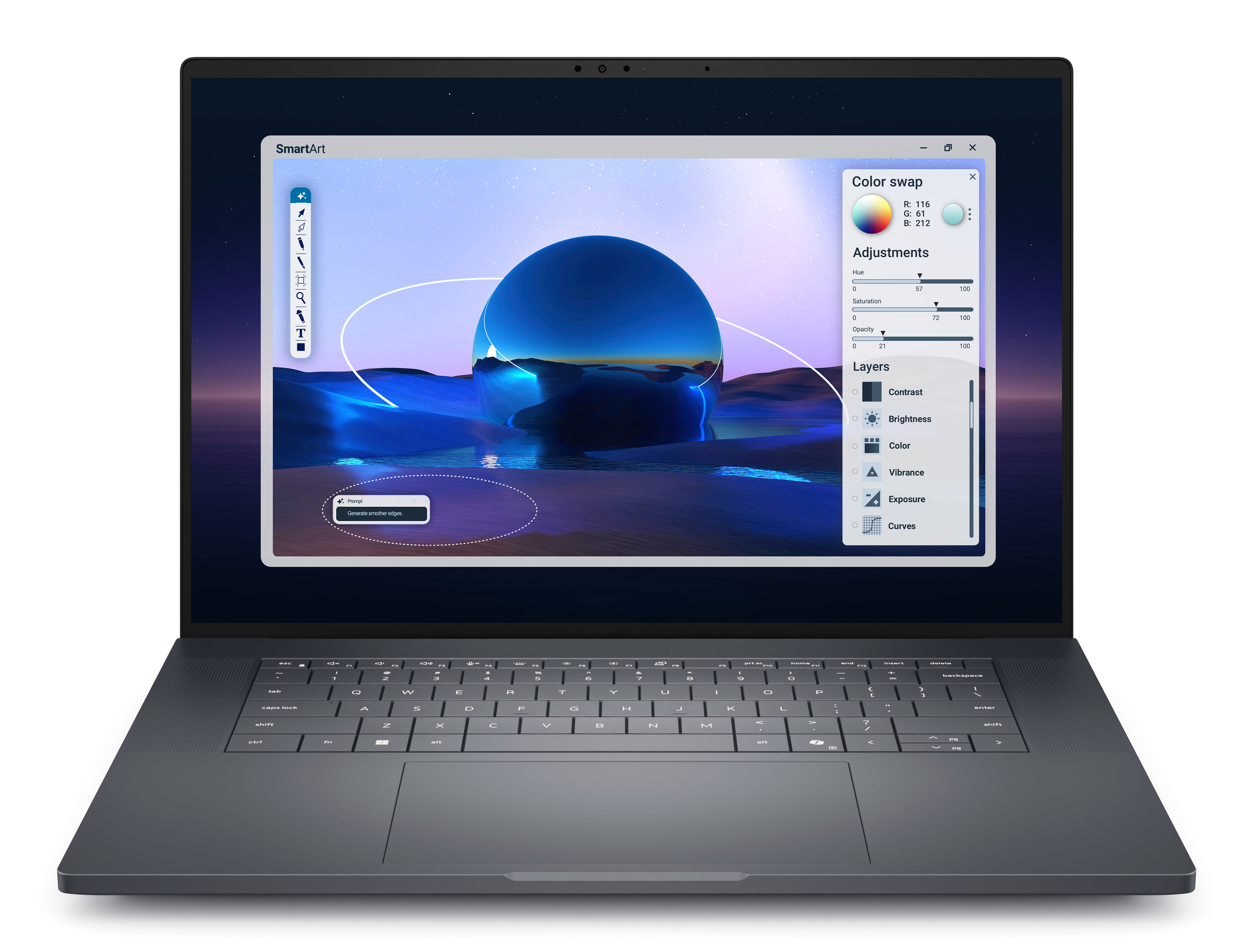 Dell Pro Max 16 Premium MA16250 - Intel Core Ultra 9 285H / 2.9 GHz - vPro Enterprise - Win 11 Pro - RTX PRO 2000 Blackwell - 64 GB RAM - 1 TB SSD SED, NVMe, TLC, Performance - 40.646 cm (16")