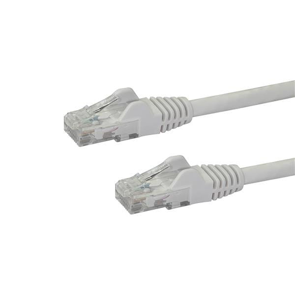 StarTech.com 2m CAT6 Ethernet Cable, 10 Gigabit Snagless RJ45 650MHz 100W PoE Patch Cord, CAT 6 10GbE UTP Network Cable w/Strain Relief, White, Wiring is UL Certified/TIA - Category 6 - 24AWG (N6PATC2MWH)