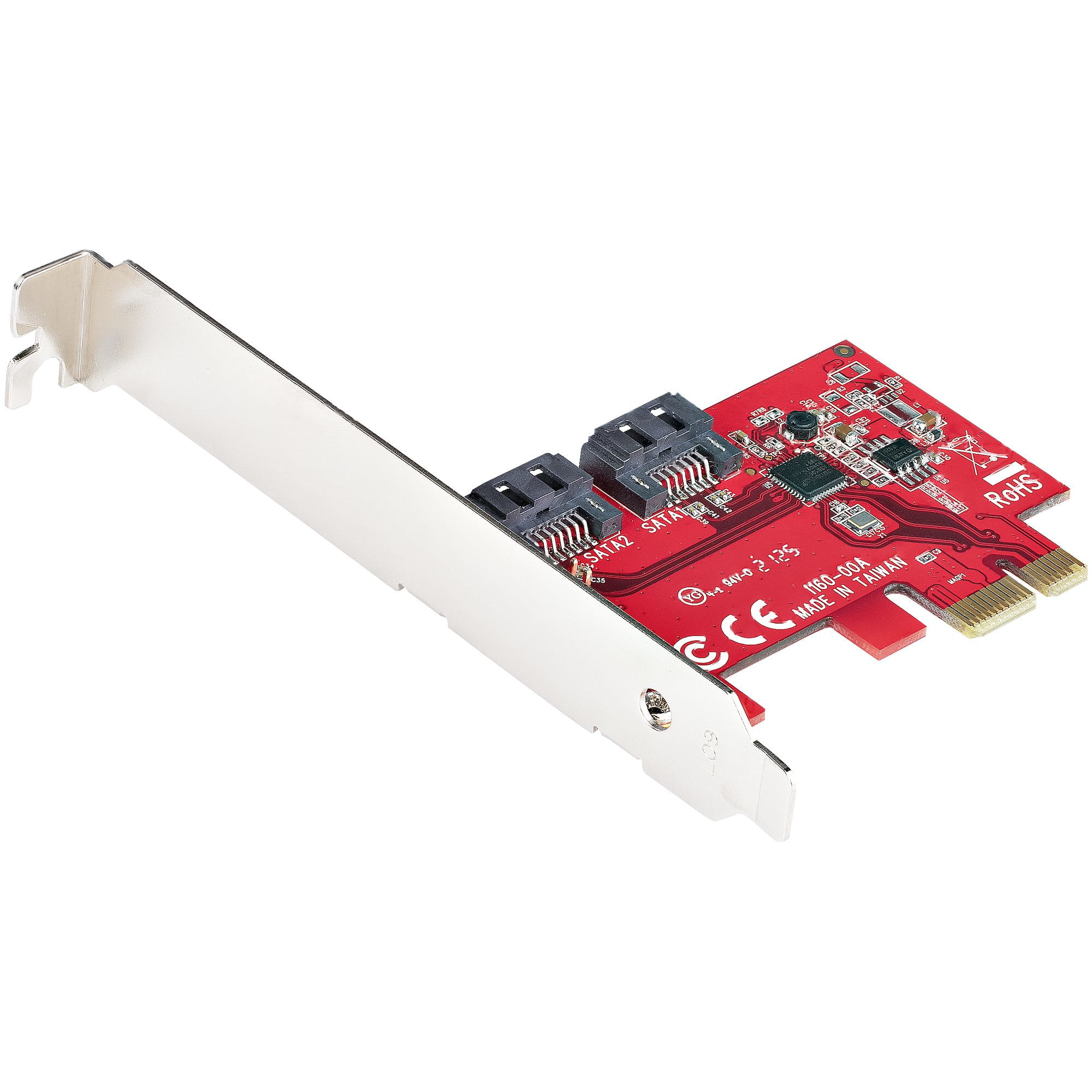 StarTech.com PCIe SATA Controller Karte - 2 Port SATA 3 Erweiterungskarte/Kontroller - 6Gbit/s - Voll/Halb Profil Blende - PCI Express Festplatten/SSD kontroller/Adapter (2P6G-PCIE-SATA-CARD)