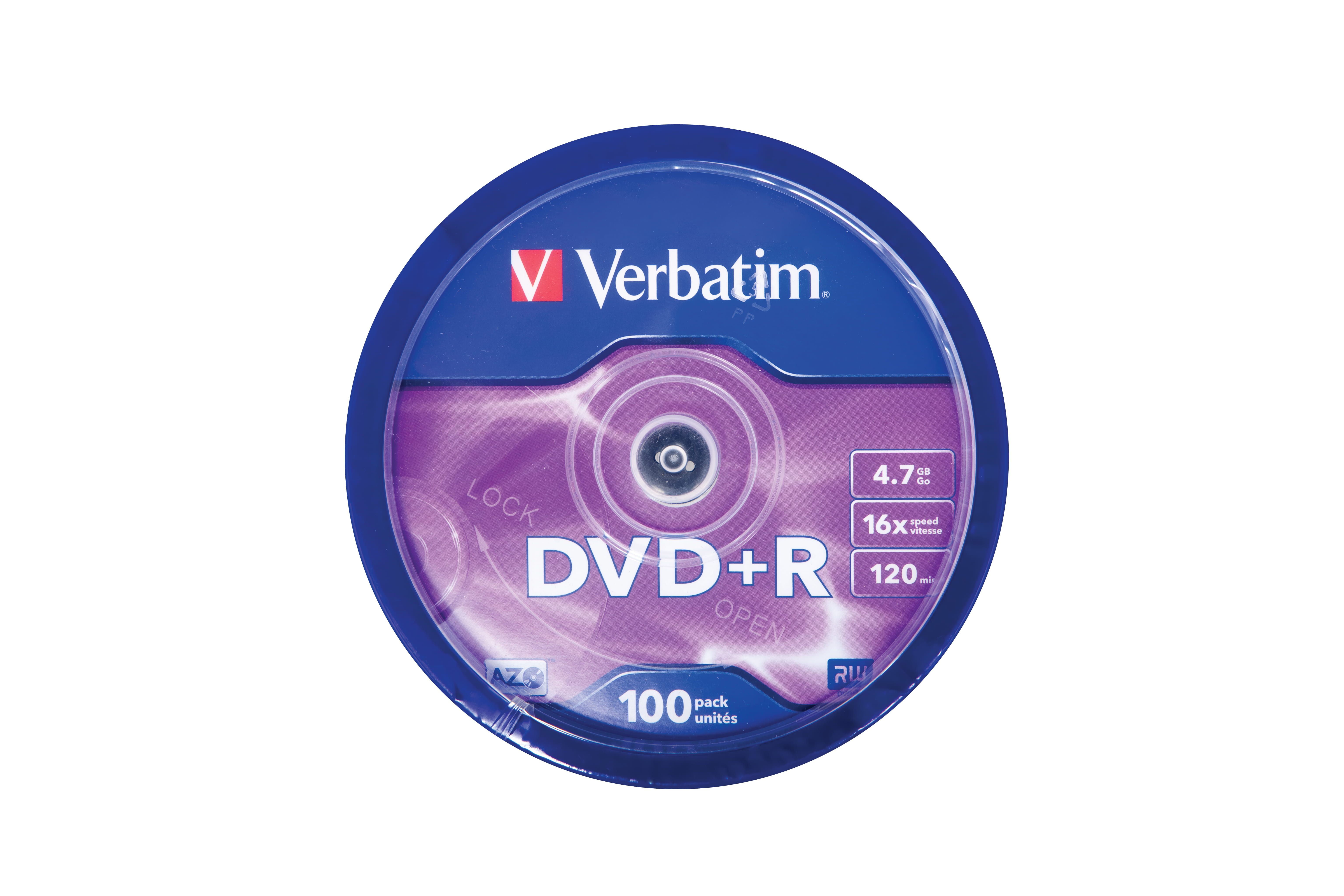 Verbatim 100 x DVD+R - 4.7 GB 16x - mattsilber