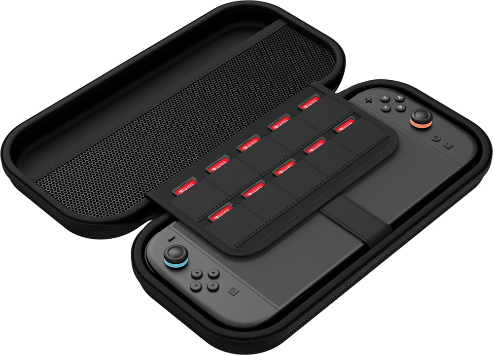 Venom VS4933, Hartschalenkoffer, Nintendo, Schwarz, Nintendo Switch, Nintendo Switch 2, Nintendo Switch Lite, Tropfsicher, Kratzresistent, Reißverschluss