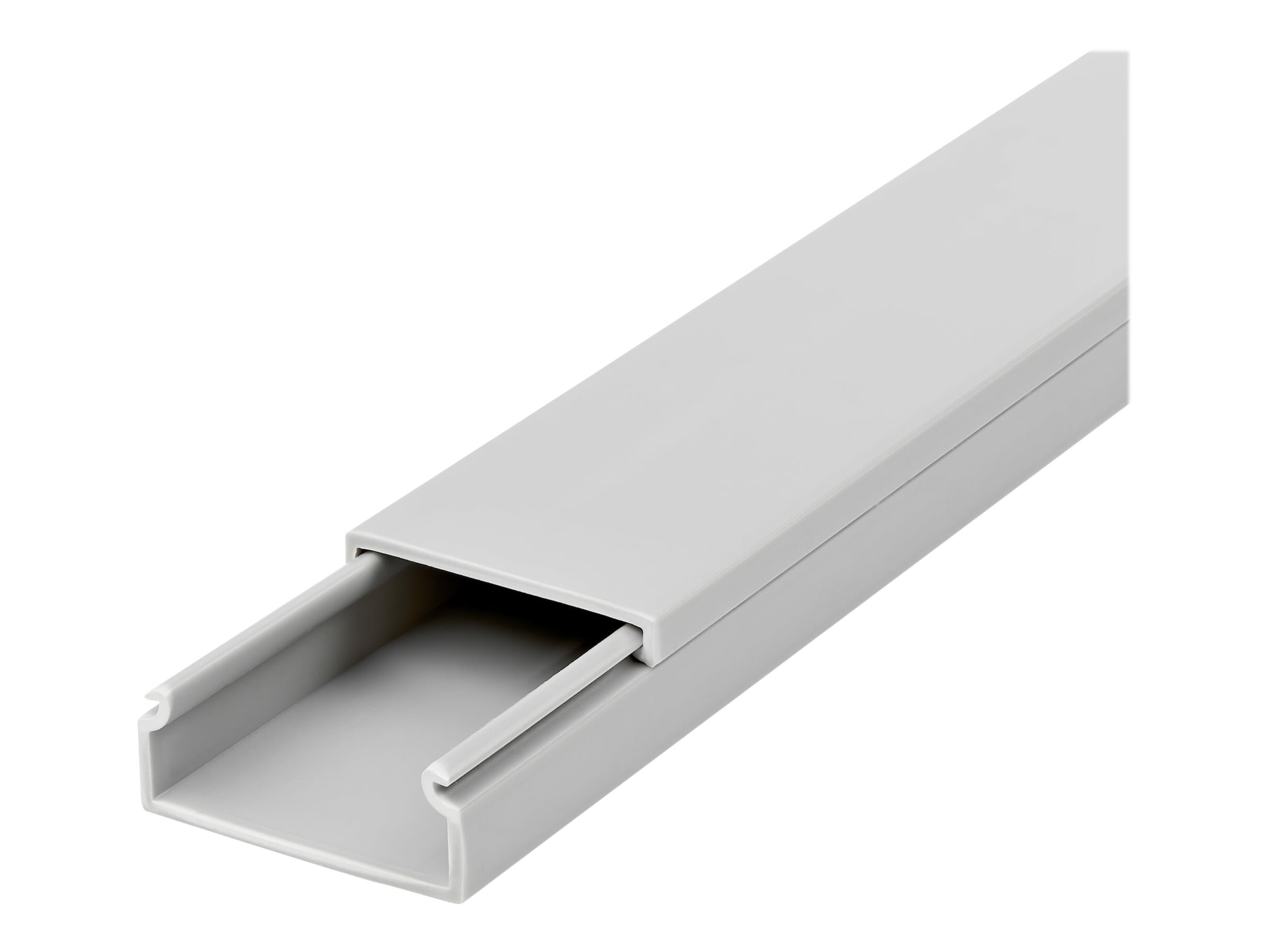 StarTech.com Solid Cable Management Raceway with Cover, 1-1/2"(38mm)W x 5/8"(16mm)H, 6.5ft(2m) length, Single Channel PVC Network/Power Cord Hider/Wall Wire Duct, Max 30 Cables, UL Listed - UL94 V0, M1 Fire Rated (CBMWD3816)