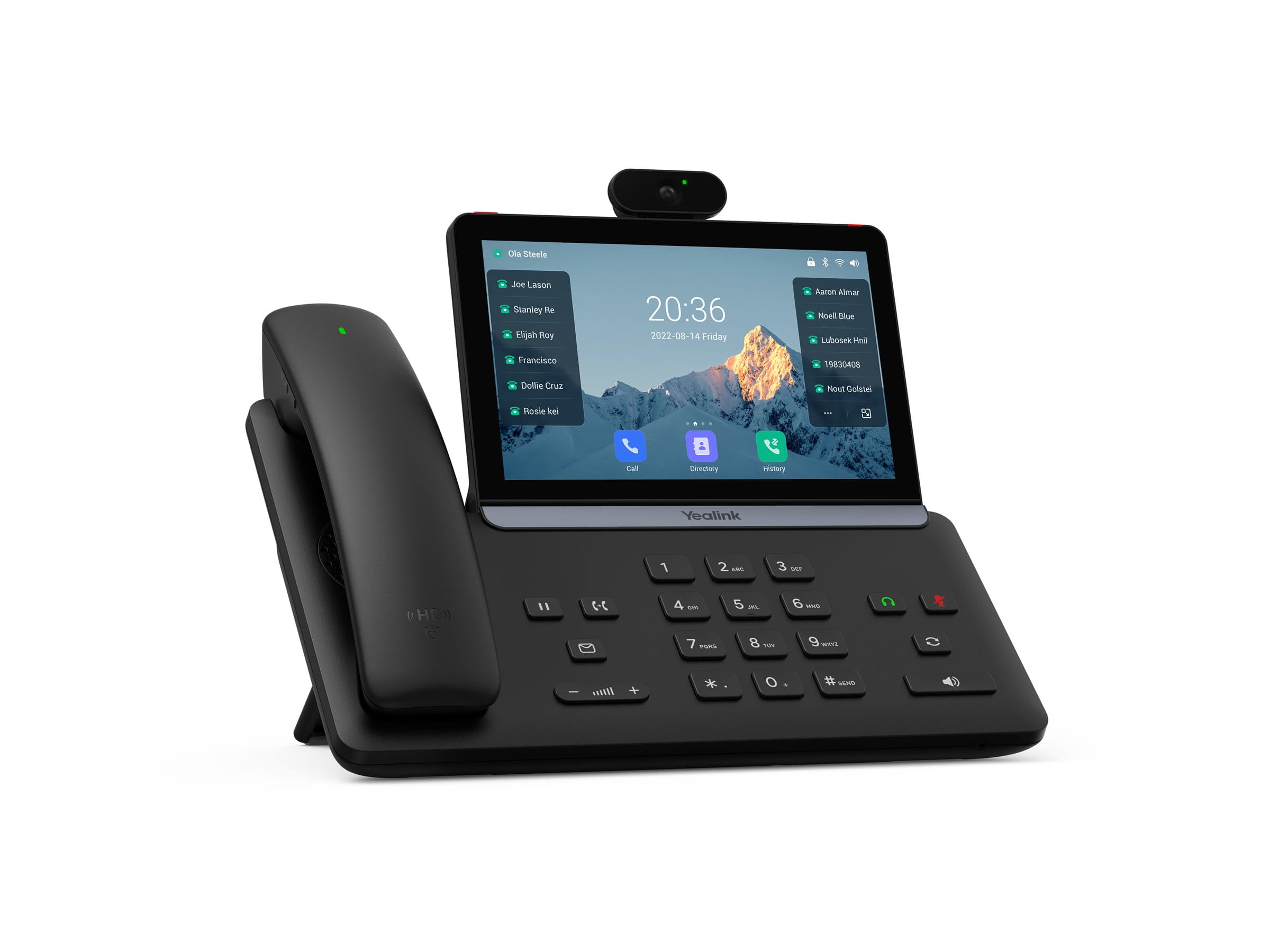 Yealink SIP-T88V Pro - VoIP-Telefon - mit Frontkamera digital (5 MP)