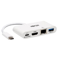 Tripp Eaton Tripp Lite Series USB C to HDMI Multiport Video Adapter Converter w/ USB-A Hub, USB-C PD Charging Port & Gigabit Ethernet Port, Thunderbolt 3 Compatible USB Type C to HDMI, USB Type-C