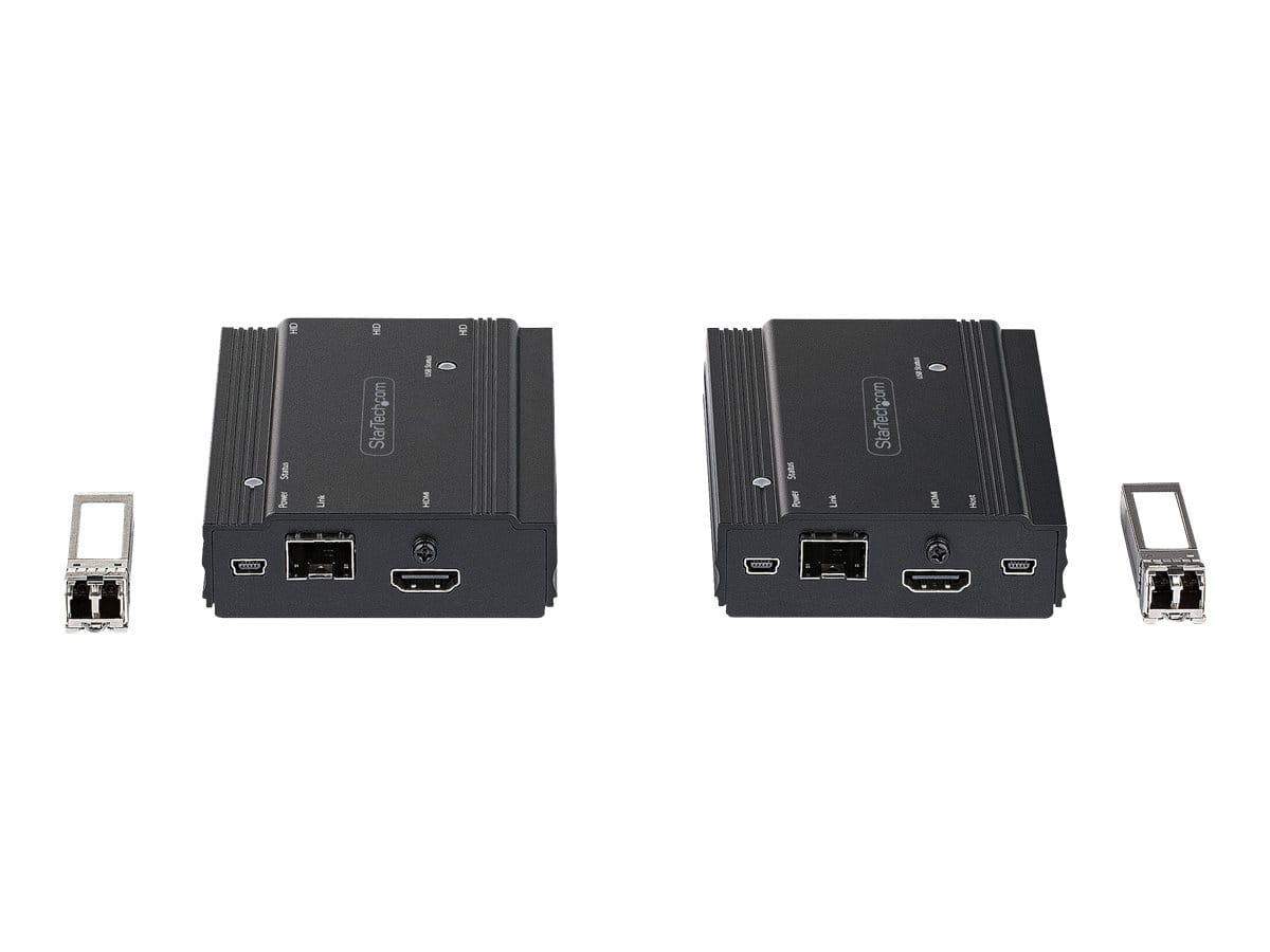 StarTech.com 4K HDMI LWL Extender - HDMI Video & USB Remote KVM Switch/Console Extender - bis zu 300m (MultiMode)