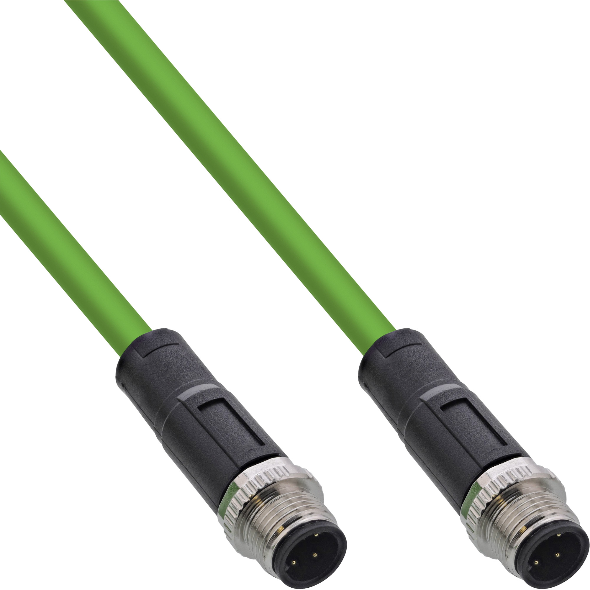 InLine Industrie Netzwerkkabel - M12 4-pin D-kodiert Stecker/Stecker - PUR - 5m