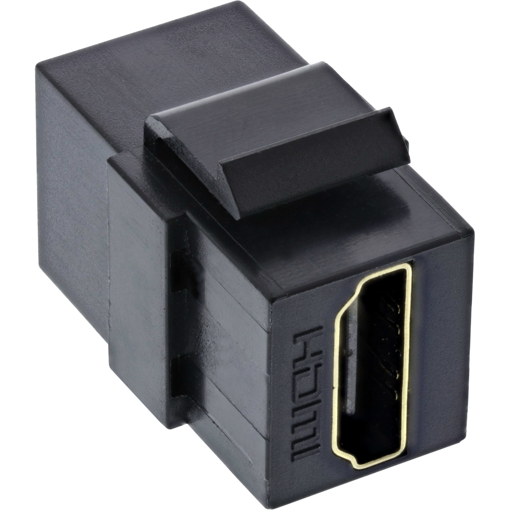 InLine HDMI Keystone Snap-In Einsatz 4K/60Hz - HDMI A Buchse/Buchse - schwarz