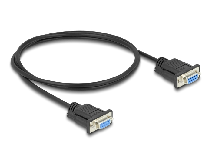 Delock Serielles RS-232-Kabel - DB-9 (W) schraubbar zu DB-9 (W)
