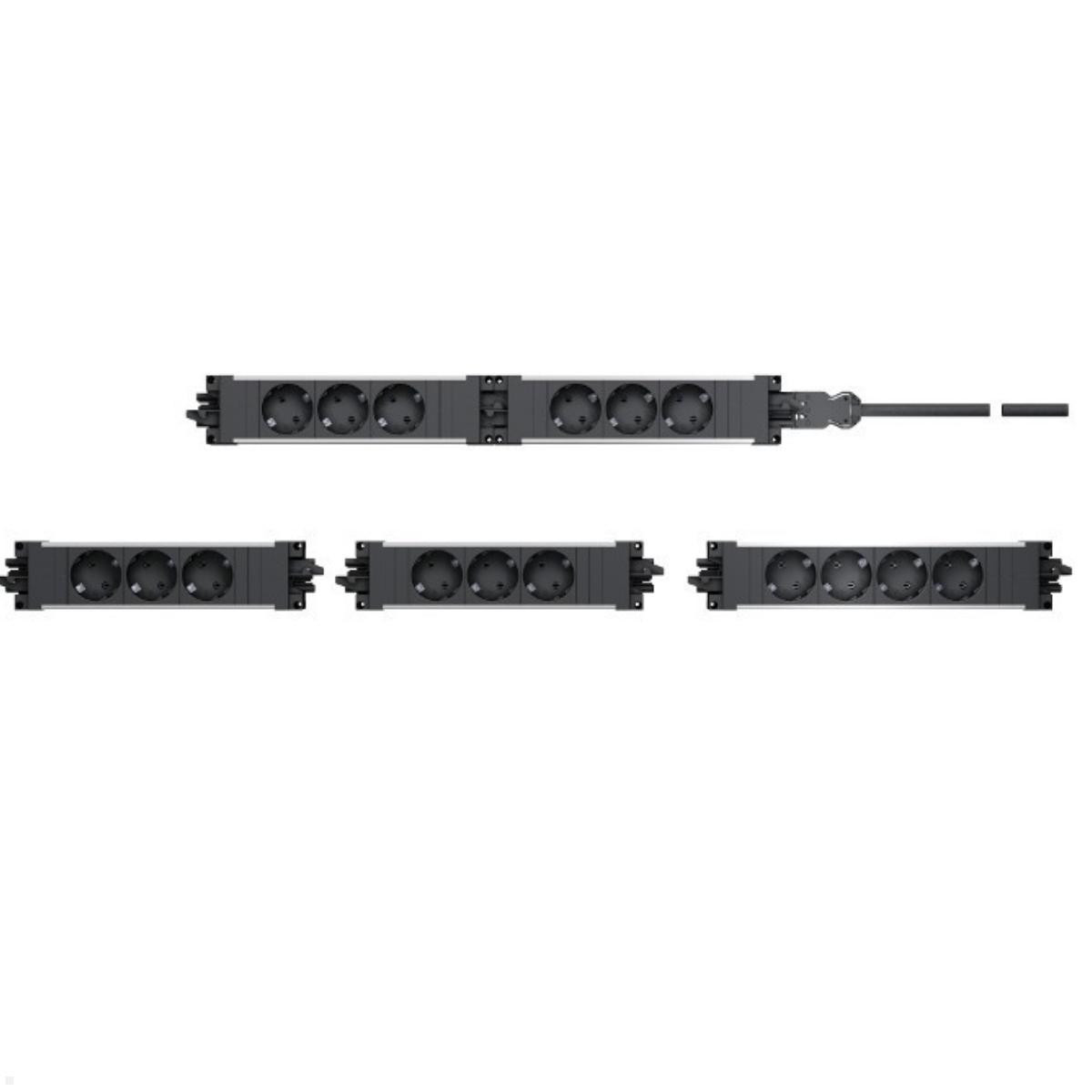 Bachmann STEP BASE - Steckdosenleiste - Wechselstrom 250 V - Eingabe, Eingang GST18i3 - Ausgangsanschlüsse: 3 (power CEE 7/3)