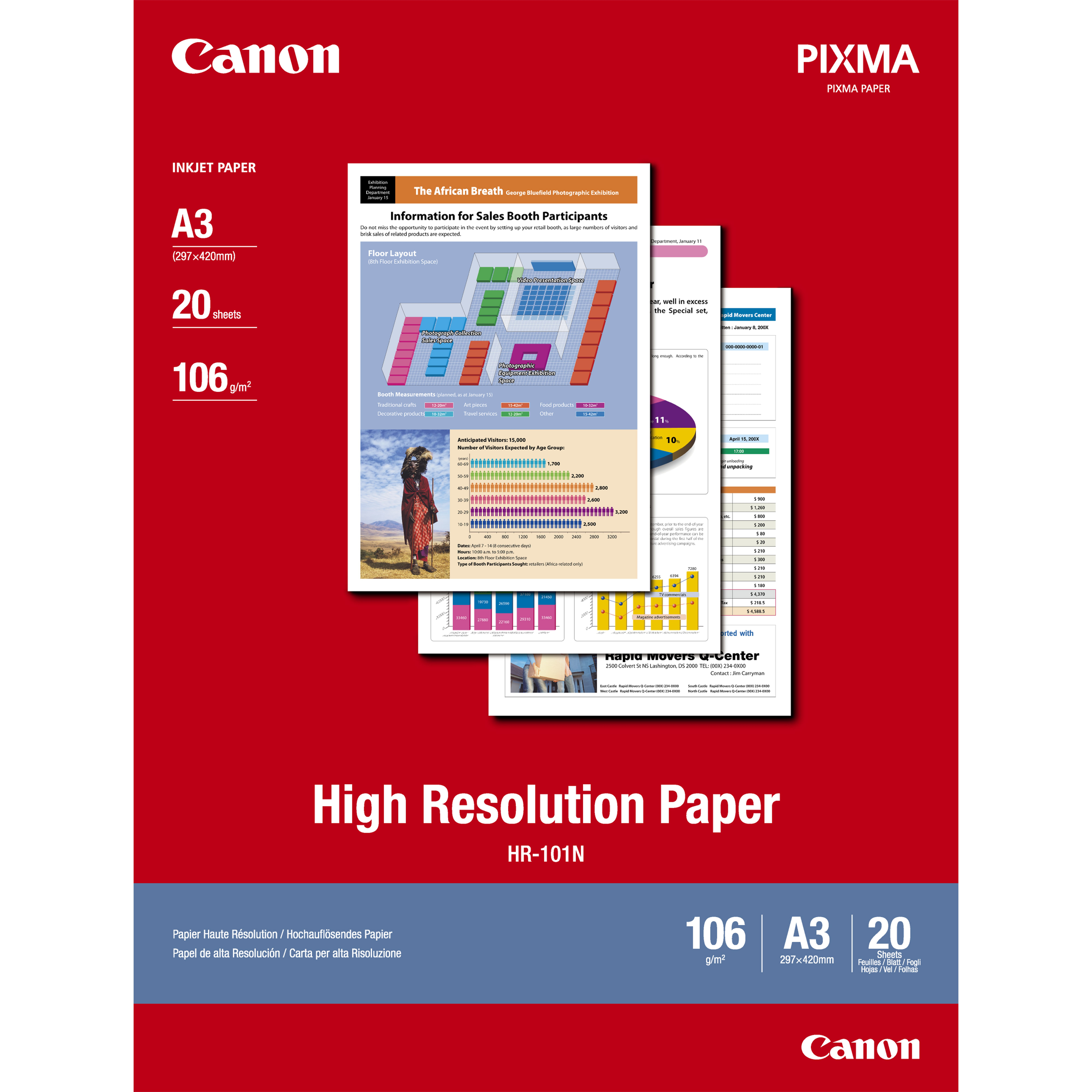 Canon HR-101 - A3 (297 x 420 mm) 20 Blatt Normalpapier