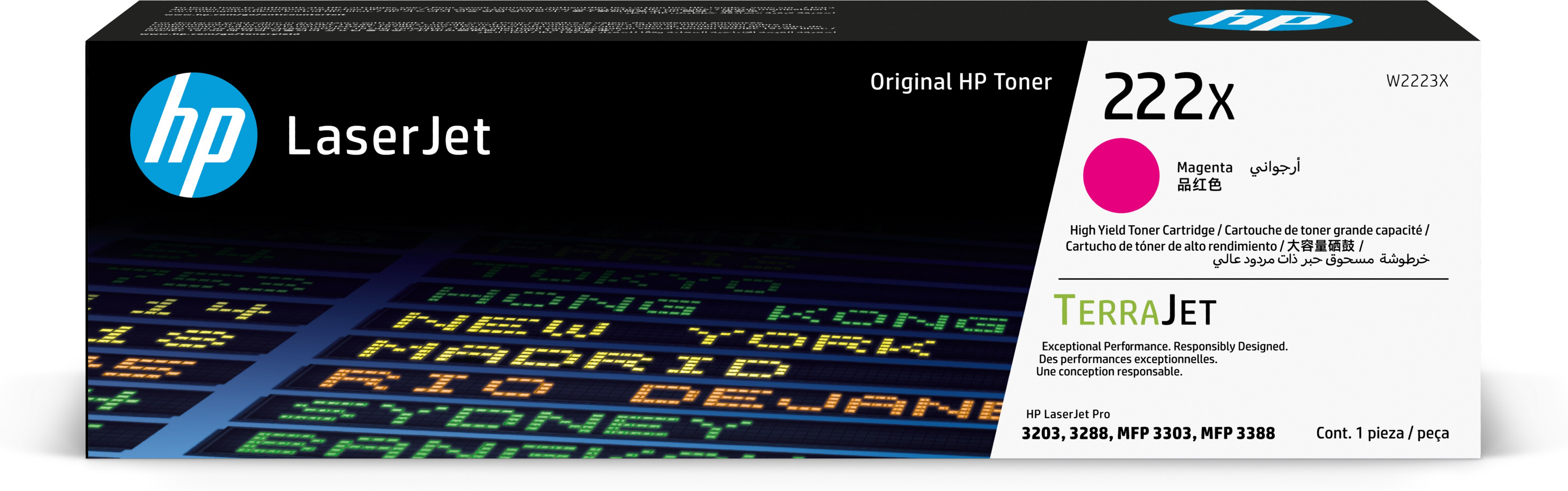 HP 222X - Hohe Ergiebigkeit - Magenta - original - LaserJet - Tonerpatrone (W2223X)