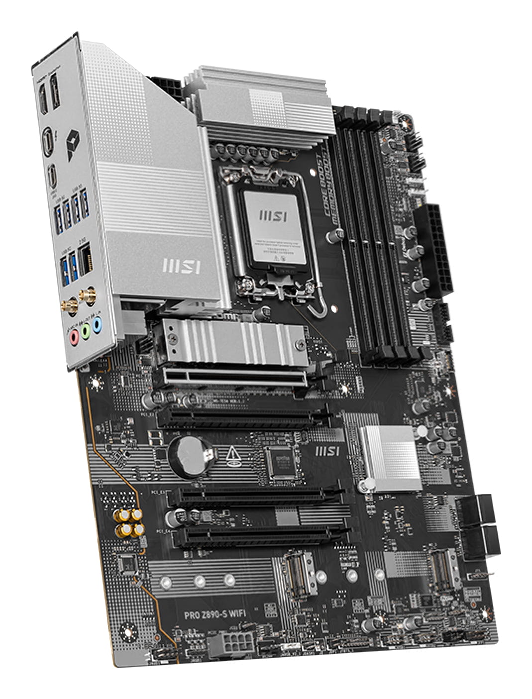 MSI PRO Z890-S WIFI - Motherboard - ATX - LGA1851 Sockel - Z890 Chipsatz - USB-C 3.2 Gen 2x2, USB 3.2 Gen 1 - 2.5 Gigabit LAN, Wi-Fi 7, Bluetooth - Onboard-Grafik (CPU erforderlich)