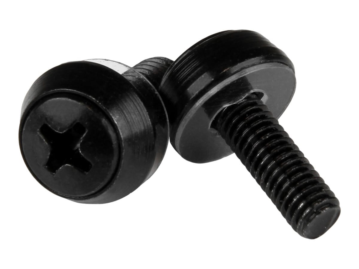 StarTech.com Startech M5 x 12mm - Montageschrauben - 100er Pack - M5 Schrauben für Server Rack und Serverschrank - Schwarz - Schrauben-Kit - Schwarz (Packung mit 100)