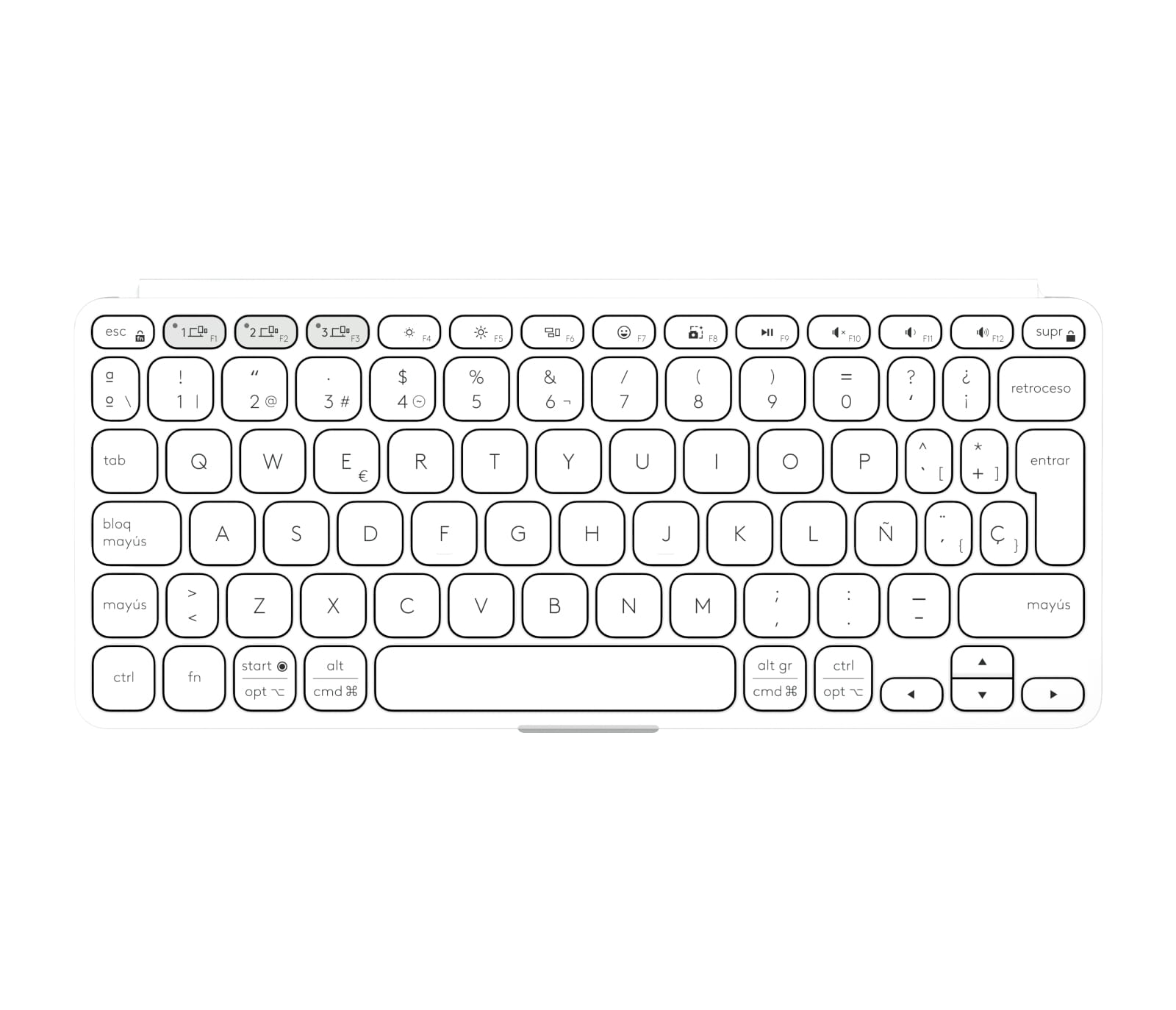 Logitech Keys-To-Go 2 - Tastatur - eingebaute