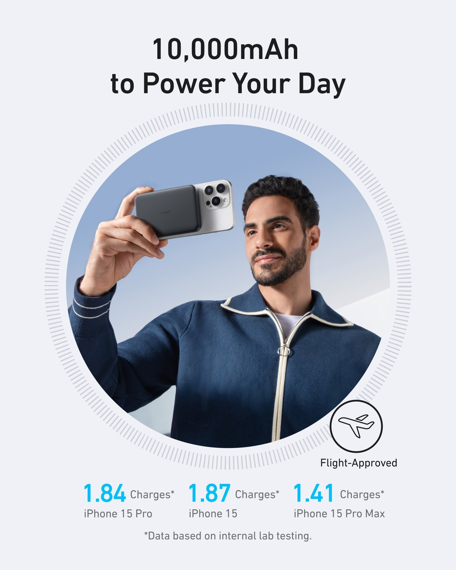 Anker Innovations Anker MagGo - Induktive Power Bank - dünn - 10000 mAh - 30 Watt - PD (USB-C)