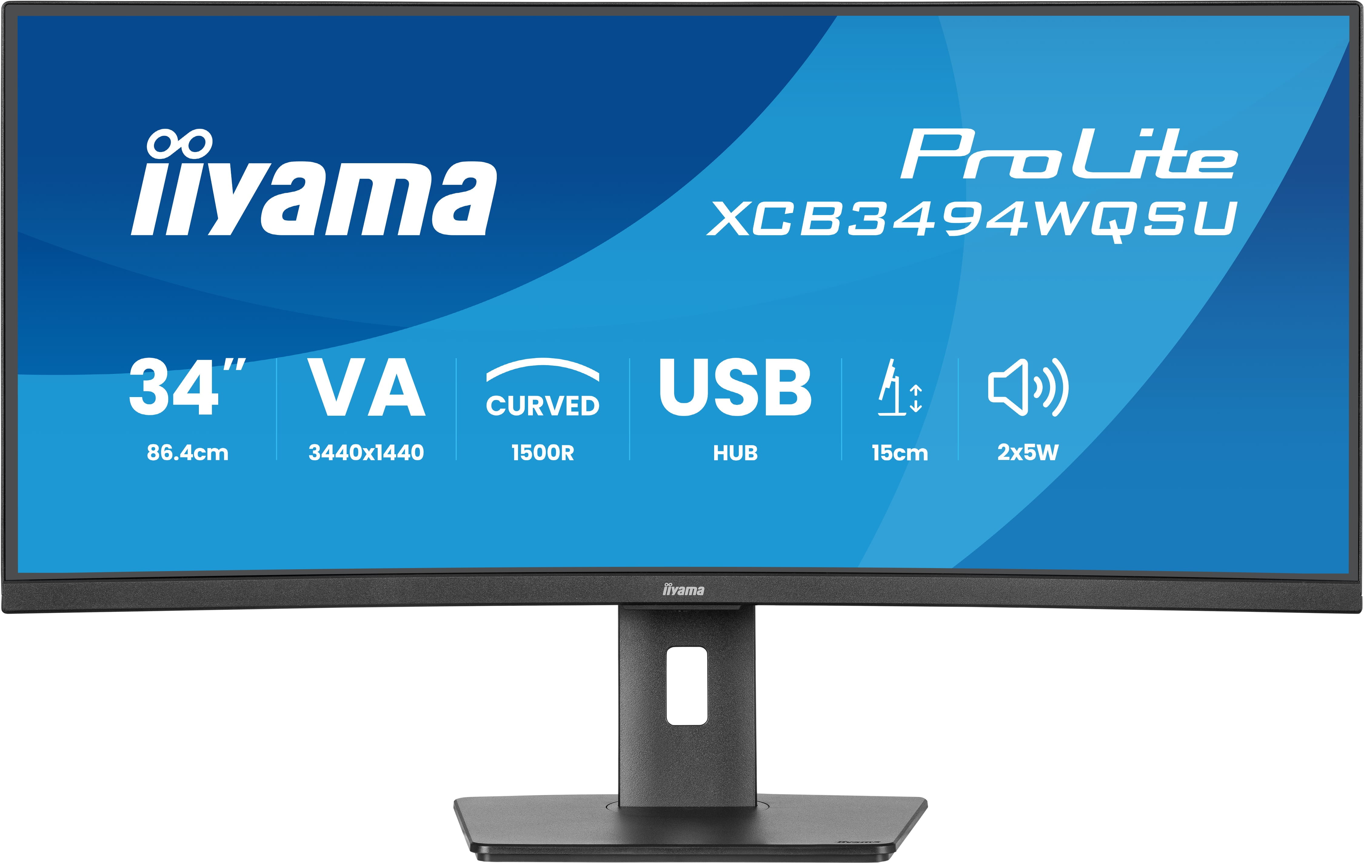 Iiyama ProLite XCB3494WQSU-B1 - LED-Monitor - gebogen - 86 cm (34")