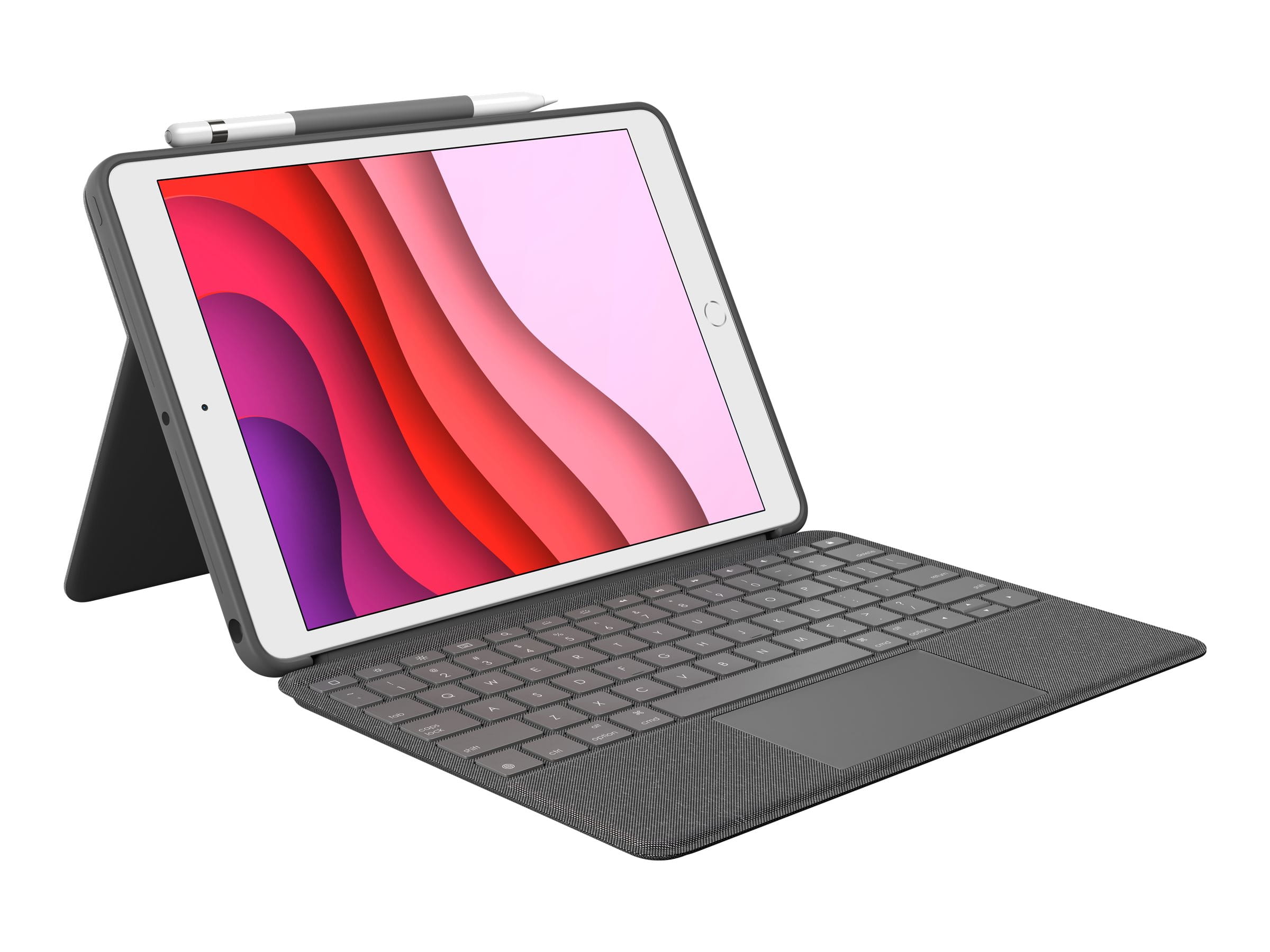 Logitech Combo Touch - Tastatur und Foliohülle - mit Trackpad - hinterleuchtet - Apple Smart connector - QWERTZ - Deutsch - Graphite - für Apple 13-inch iPad Pro (M4)