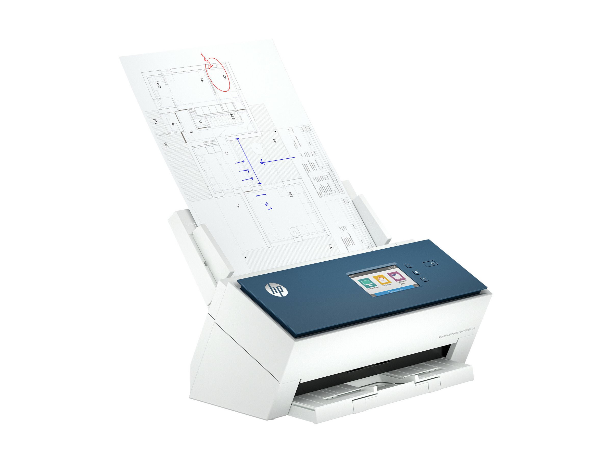 HP ScanJet Enterprise Flow N9000 sn1 - Dokumentenscanner - CMOS / CIS - Duplex - A3/Ledger - 600 dpi x 600 dpi - bis zu 80 Seiten/Min. (einfarbig)