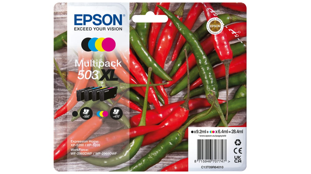 Epson 503XL Multipack - 4er-Pack - XL - Schwarz