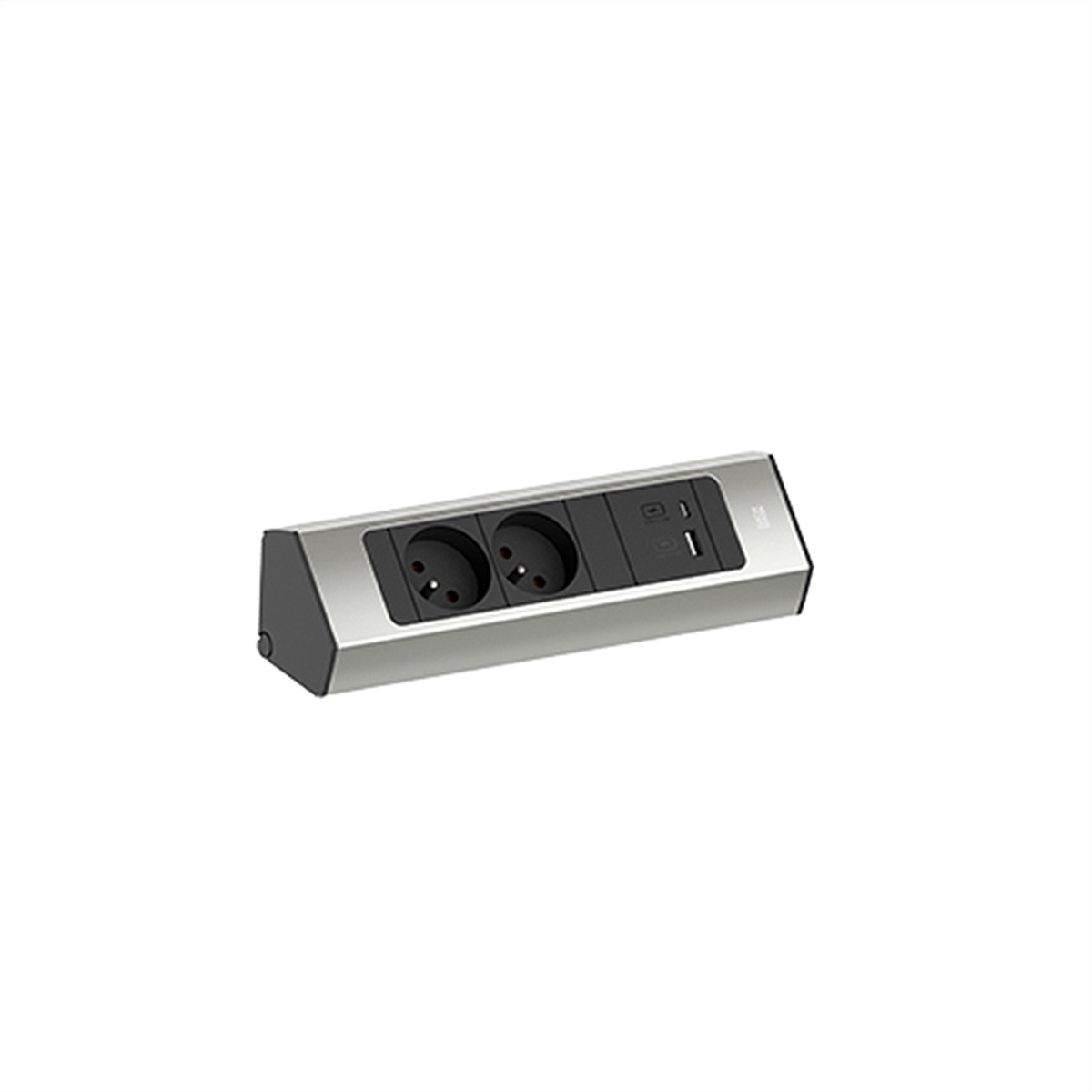 Bachmann CASIA 2 2xUTE 1xUSB A/C 22W AEH Edelstahl-Optik - Steckdosenleiste