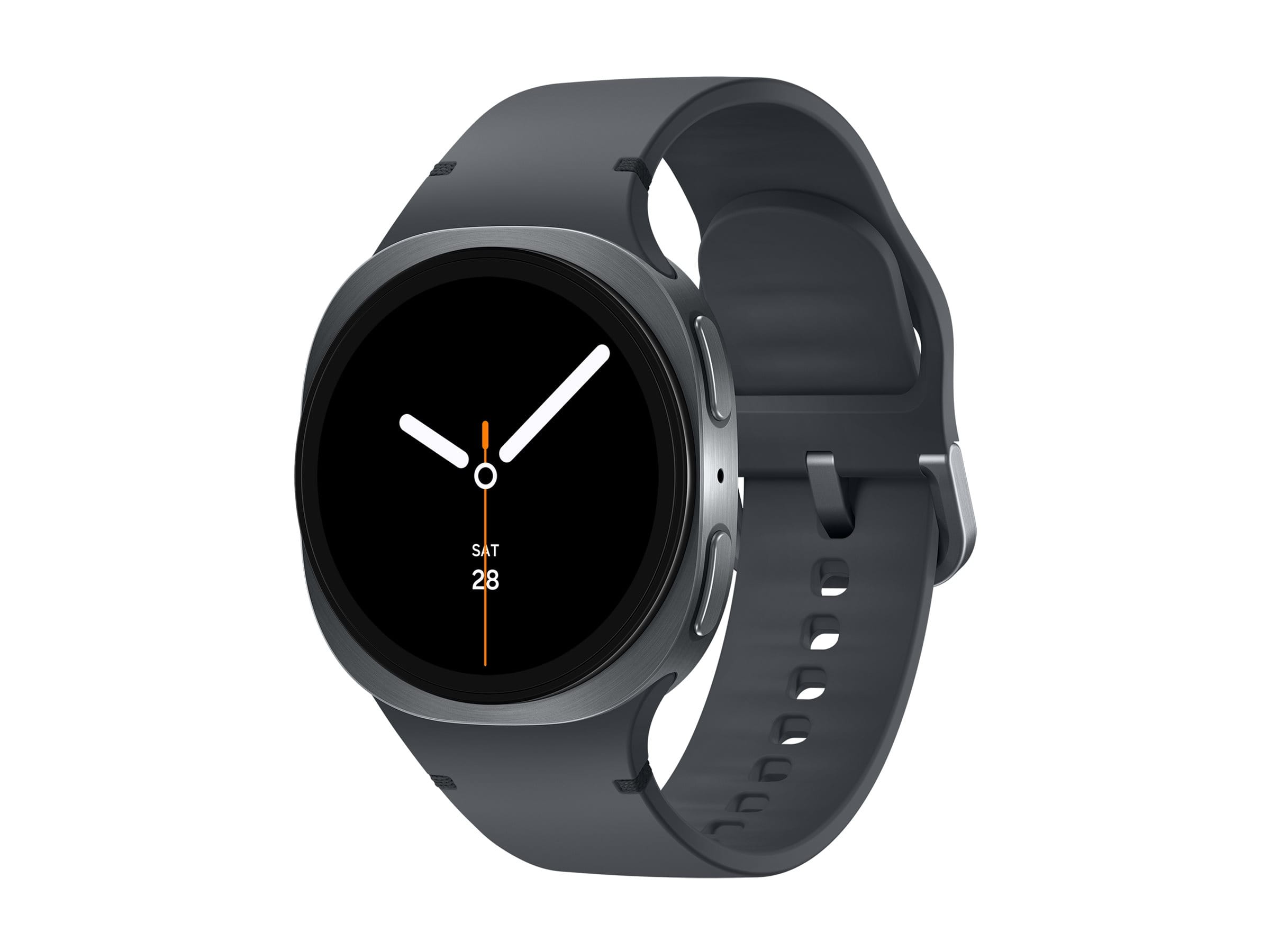 Samsung Galaxy Watch8 - 40 mm - Carbon-Schwarz - intelligente Uhr mit Sportband - Gummi - Graphit - Bandgröße: S/M - Anzeige 3.4 cm (1.34")