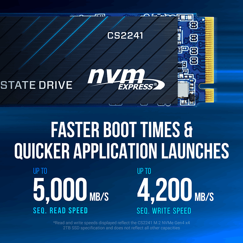 PNY CS2241 - SSD - 500 GB - intern - M.2 2280 - PCIe 4.0 x4 (NVMe)