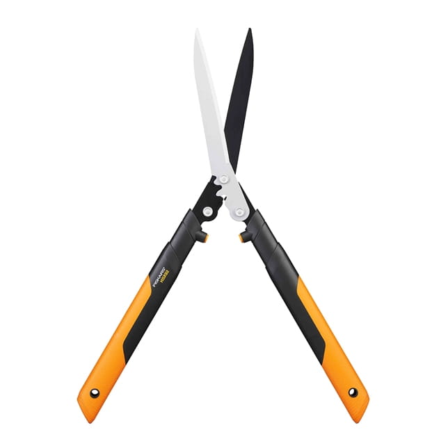 Fiskars PowerGear X Getriebe-Heckenschere HSX92, Schwarz, Orange, Gerade Klinge, Aluminium, 630 mm, 808 g