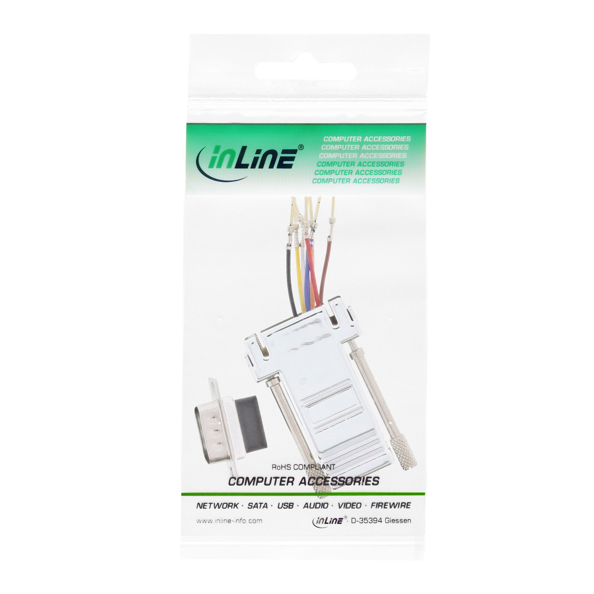 InLine Adapter - 9pol Sub D Stecker an RJ45 Buchse - metallisiert