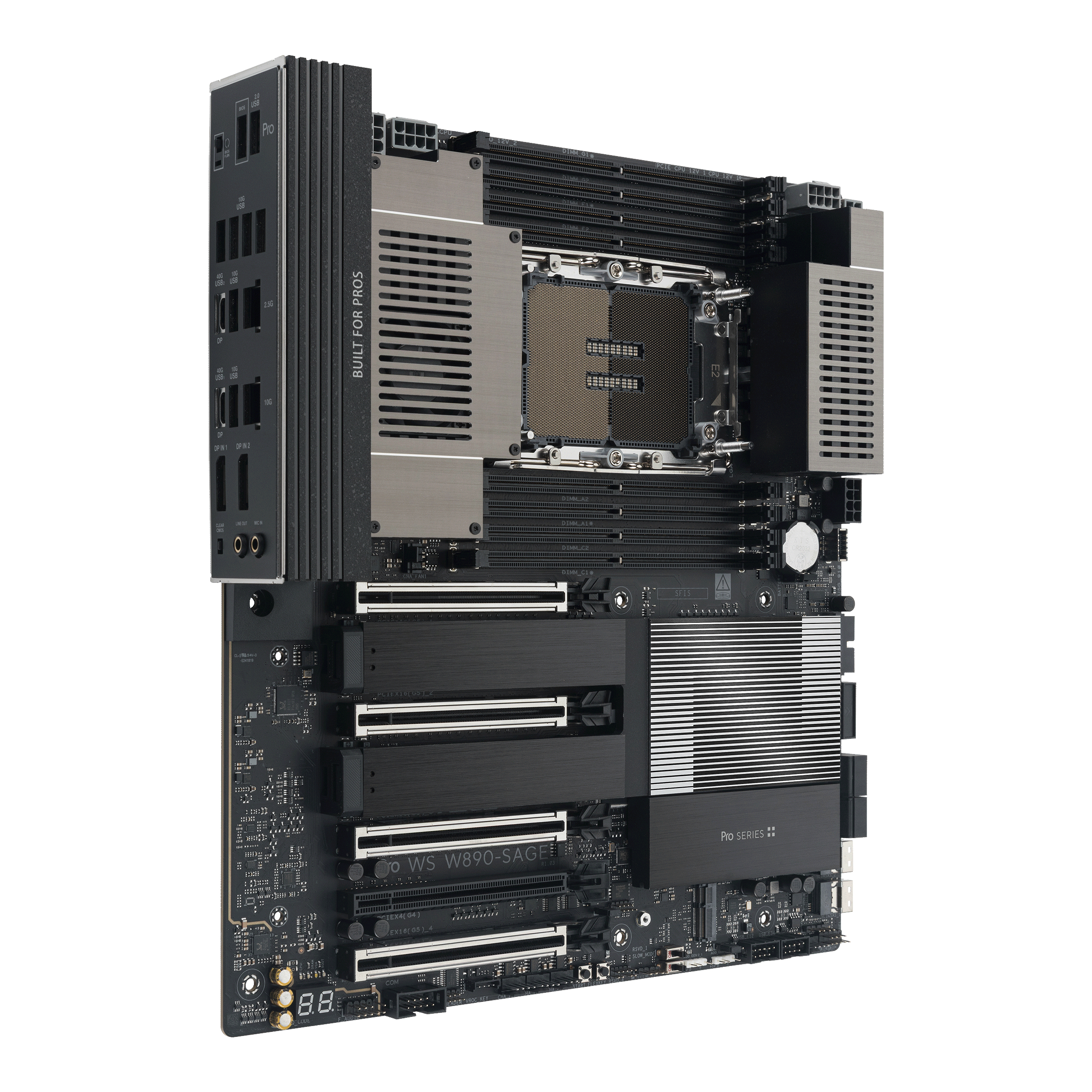 ASUS Pro WS W890-SAGE - Motherboard - SSI CEB - LGA4710-2 Socket - W890 Chipsatz - USB4, USB 3.2 Gen 2, USB-C 3.2 Gen 2x2, USB 3.2 Gen 1 - 2.5 Gigabit LAN, 10 Gigabit LAN - Onboard-Grafik (CPU erforderlich)