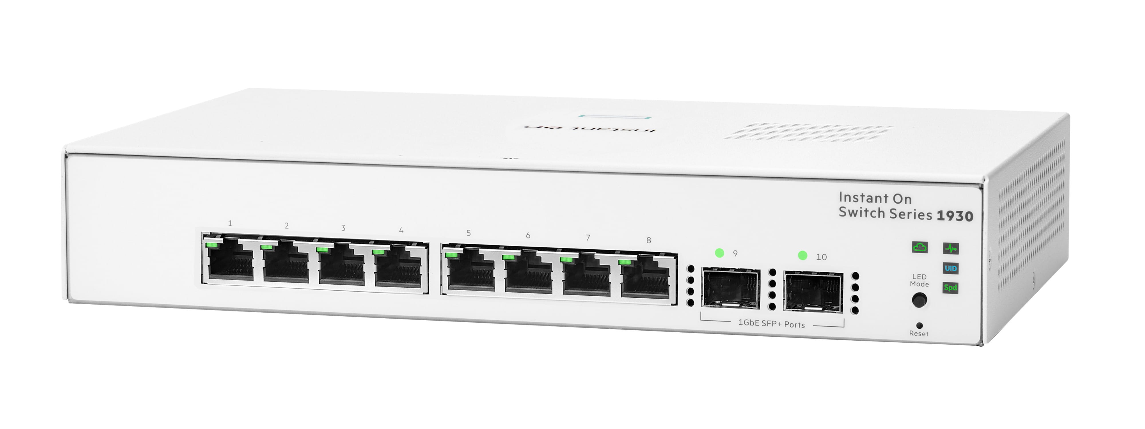 HPE Aruba Networking Networking Instant On Switch 8p Gigabit 2p SFP 1930, Managed, L2/L3/L4, Gigabit Ethernet (10/100/1000), Vollduplex, Rack-Einbau, 1U