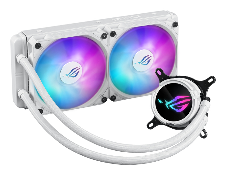 ASUS ROG STRIX LC III 240 ARGB - White Edition - Prozessor-Flüssigkeitskühlsystem - Kühlergröße: 240 mm - (für: LGA1700, LGA1200, LGA115x Socket, AM4, AM5)