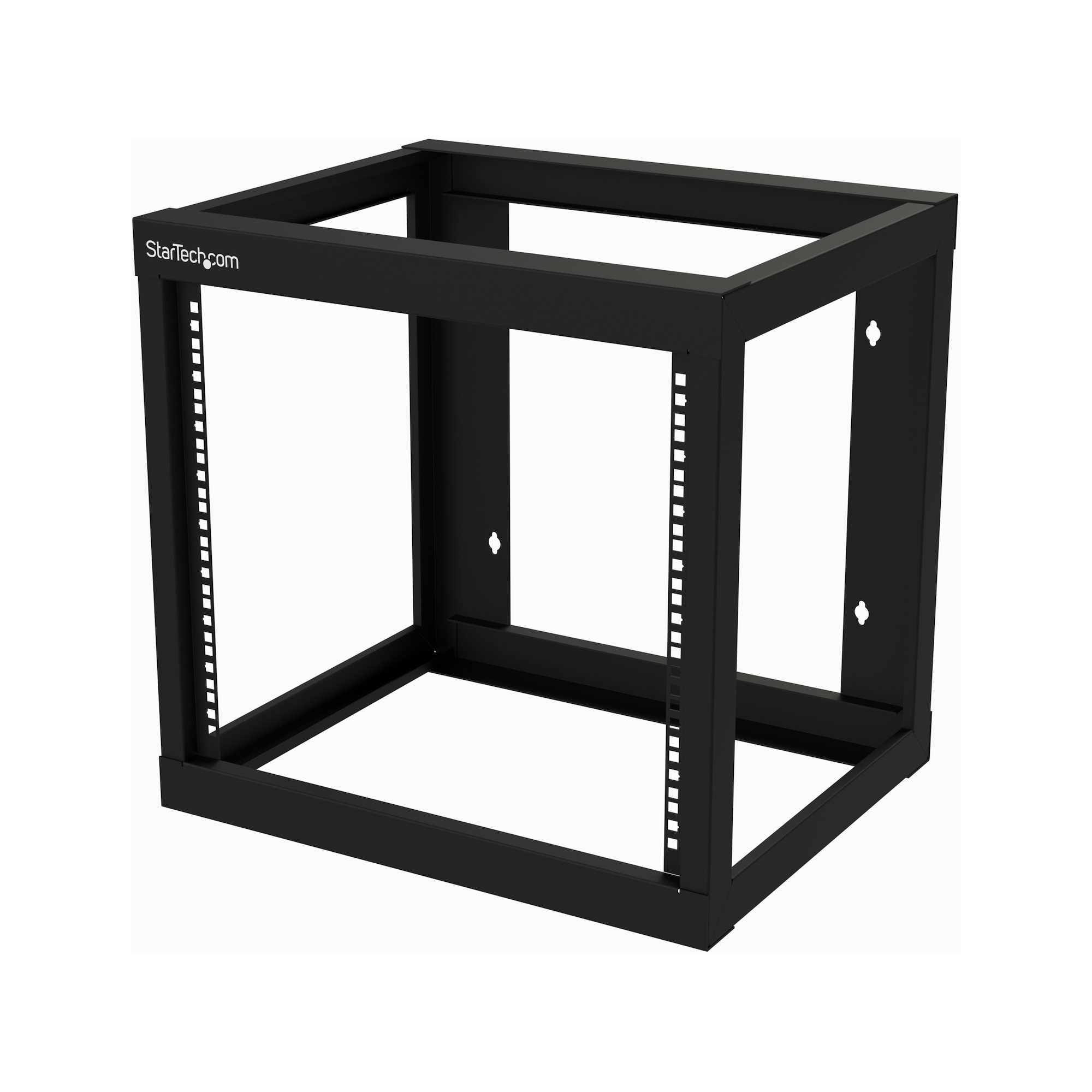 StarTech.com 9HE  Wandmontage Netzwerk-Rack, Open Frame Rack, 18" Tief - Schrank offener Rahmen - 2 Pfosten - geeignet für Wandmontage - Schwarz - 9U - 48.3 cm (19")