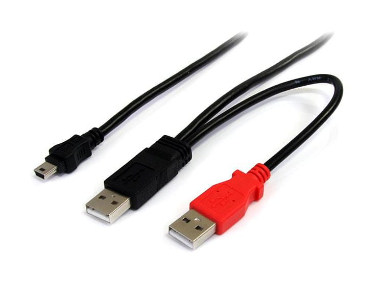 StarTech.com 1,8m USB Y-Kabel für externe Festplatten - USB A auf Mini-B Anschlusskabel - USB-Kabel - USB (M)